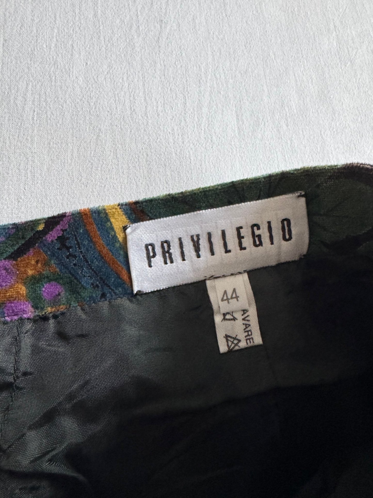 🧵 Fustă Vintage Catifea / Paisley (Mărime IT 44 - M/L) - anbracaminte
