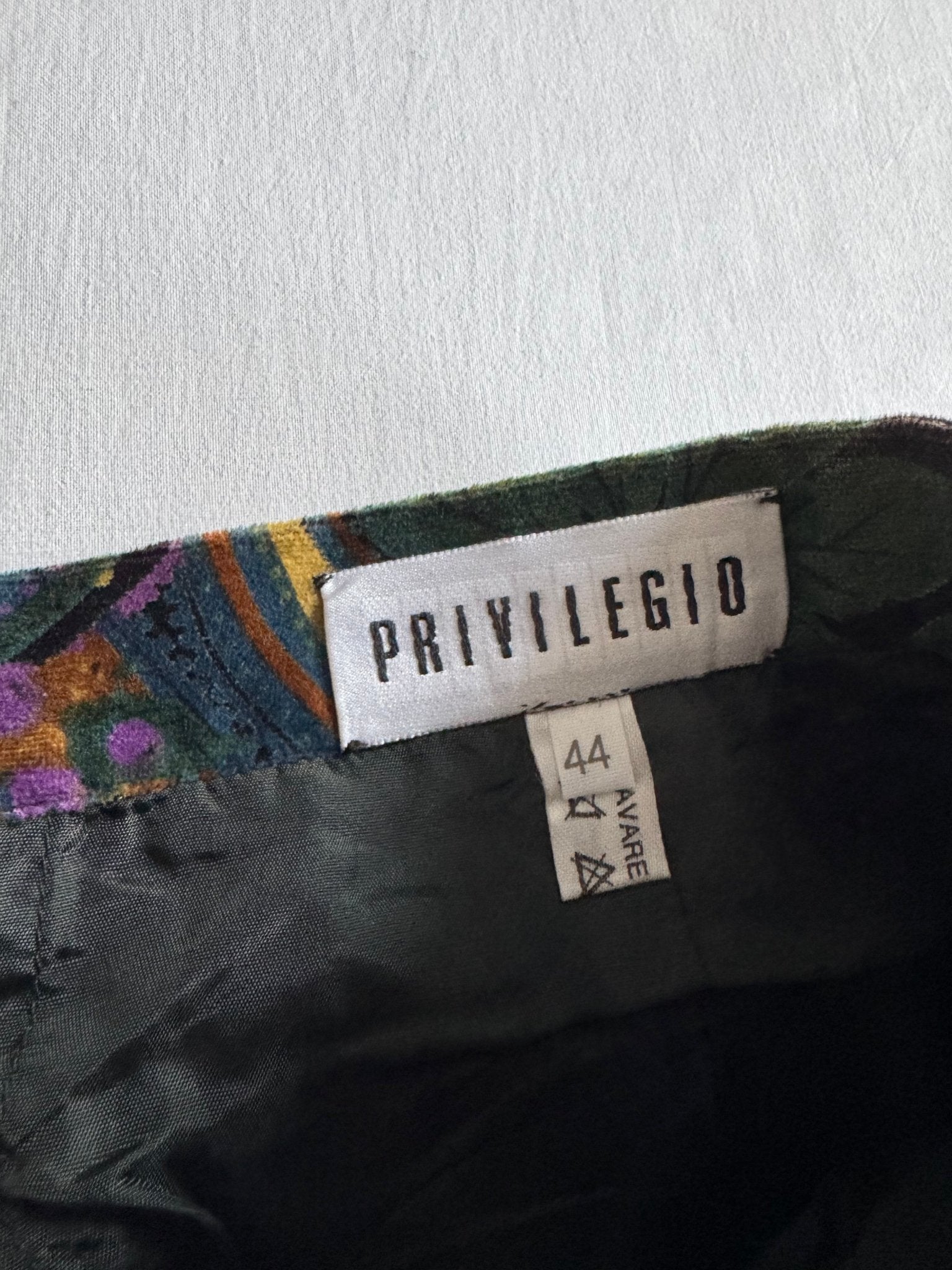 🧵 Fustă Vintage Catifea / Paisley (Mărime IT 44 - M/L) - anbracaminte