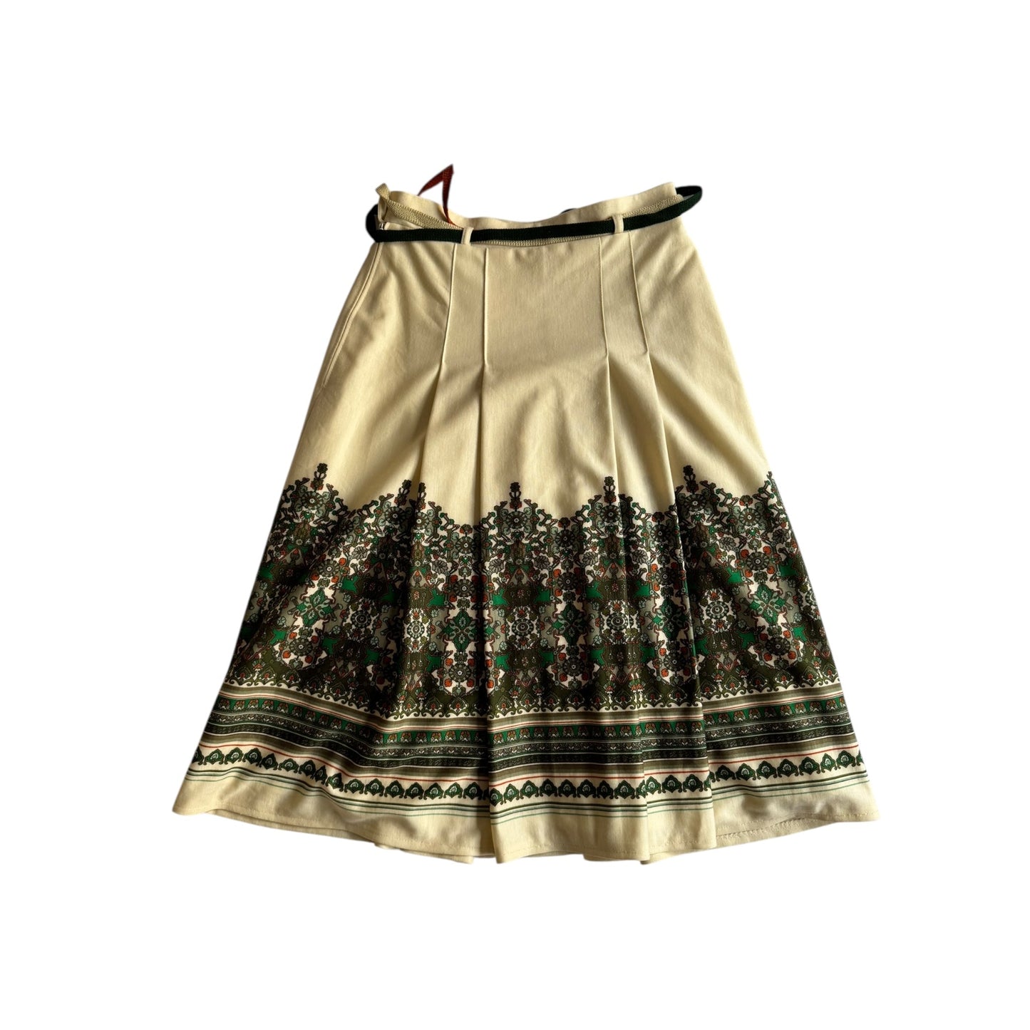 🩷 Fustă vintage cu imprimeu etnic / Talie ajustabilă - anbracaminte