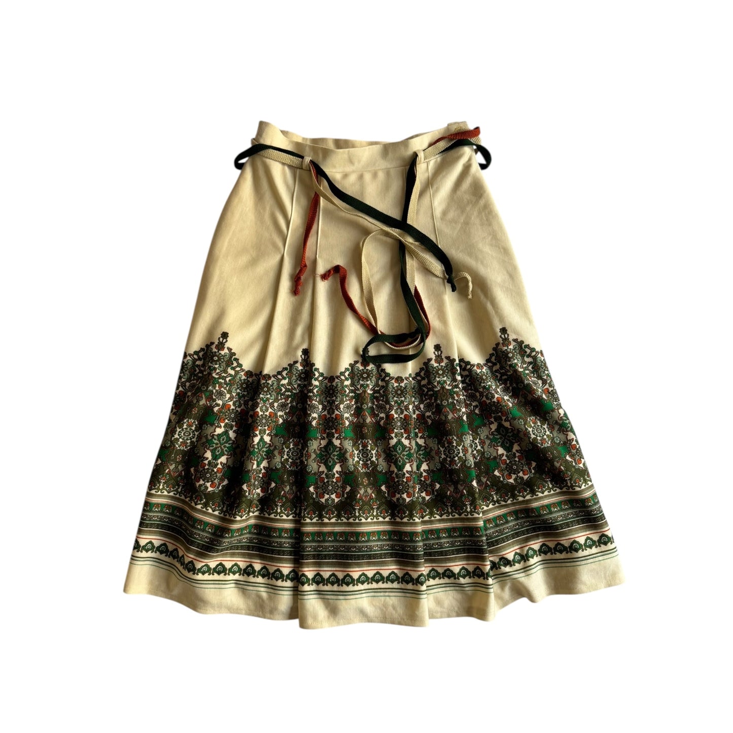 🩷 Fustă vintage cu imprimeu etnic / Talie ajustabilă - anbracaminte