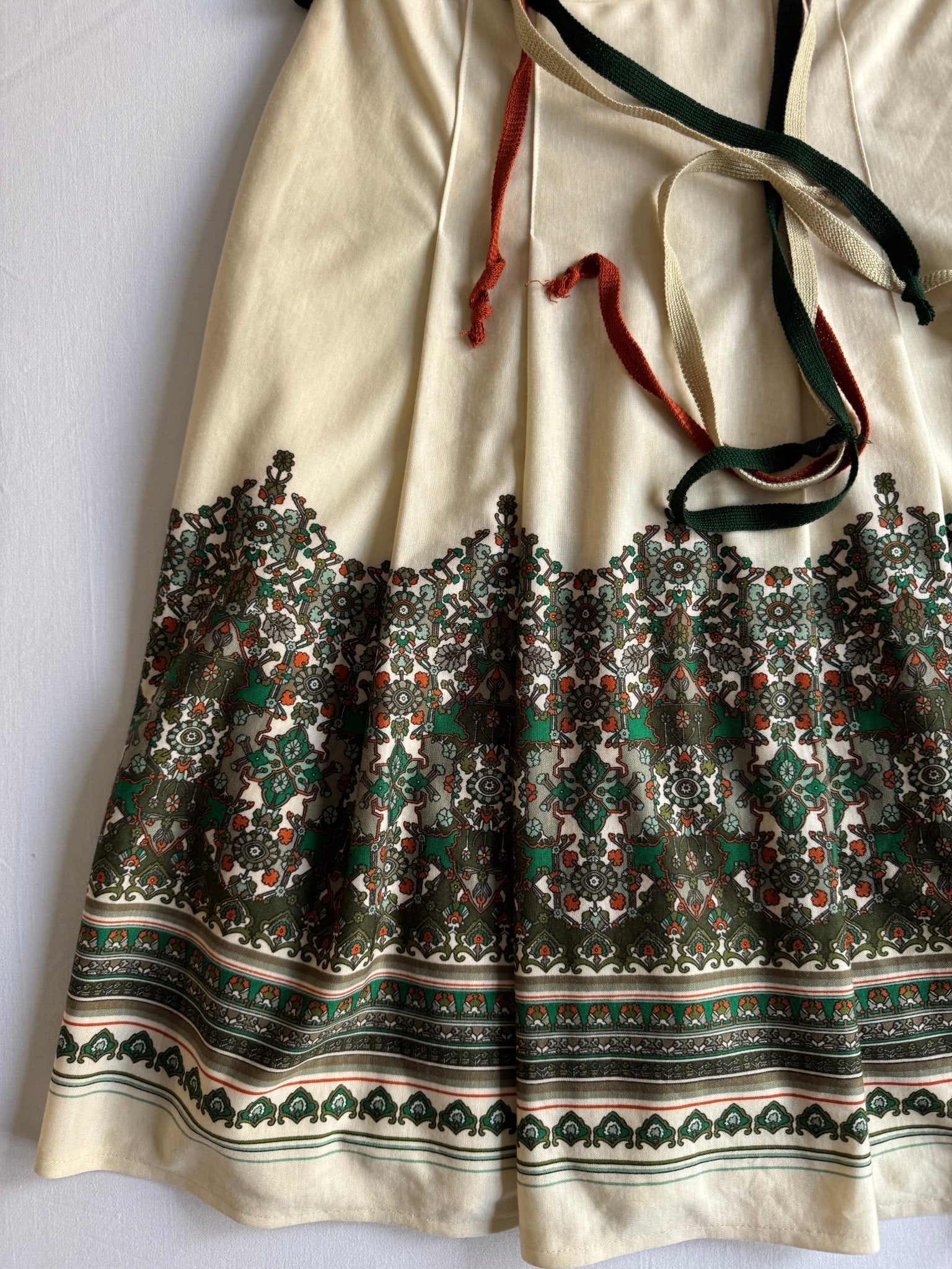 🩷 Fustă vintage cu imprimeu etnic / Talie ajustabilă - anbracaminte