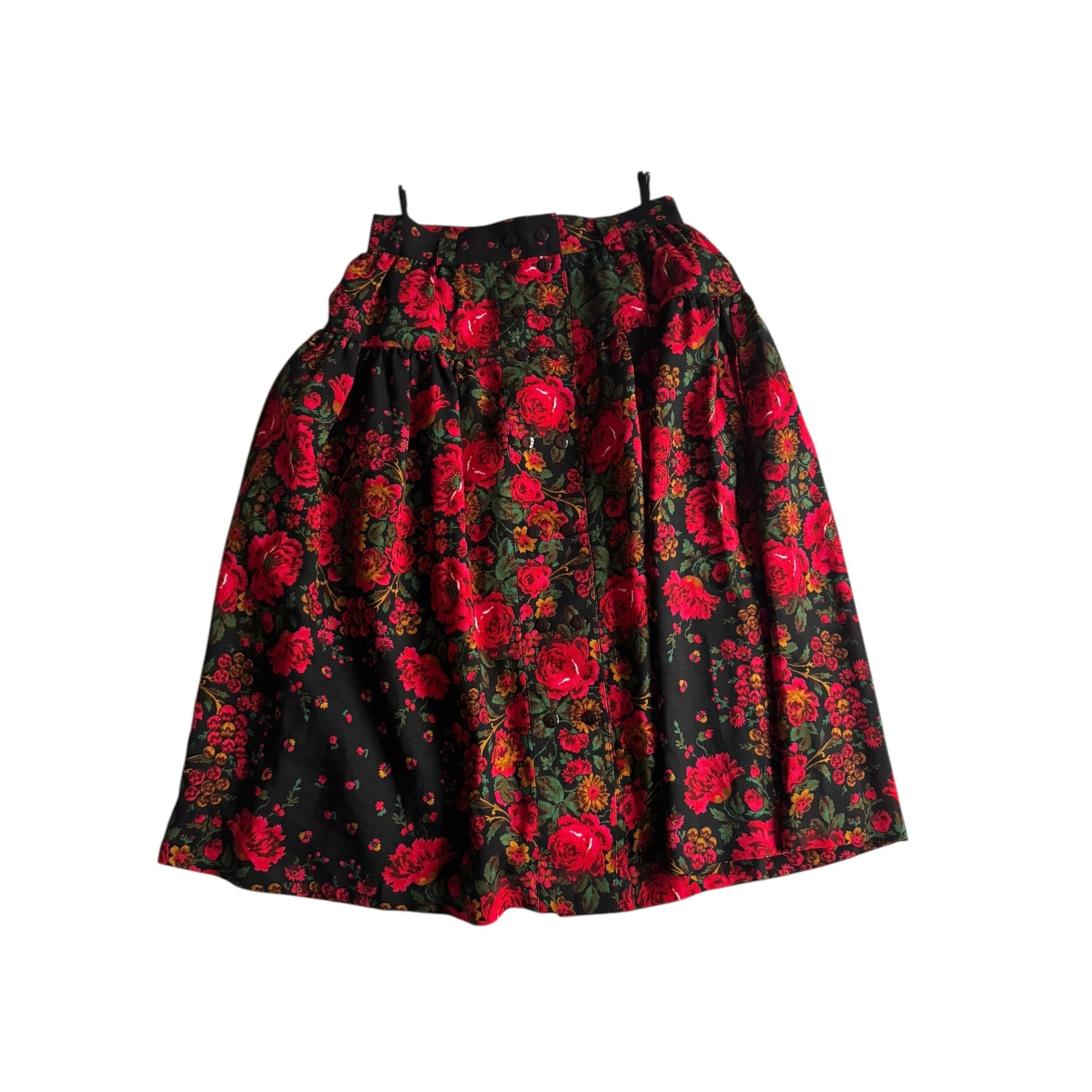 🌸 Fustă vintage cu imprimeu floral – mărimea EU 40 (M/L) - anbracaminte