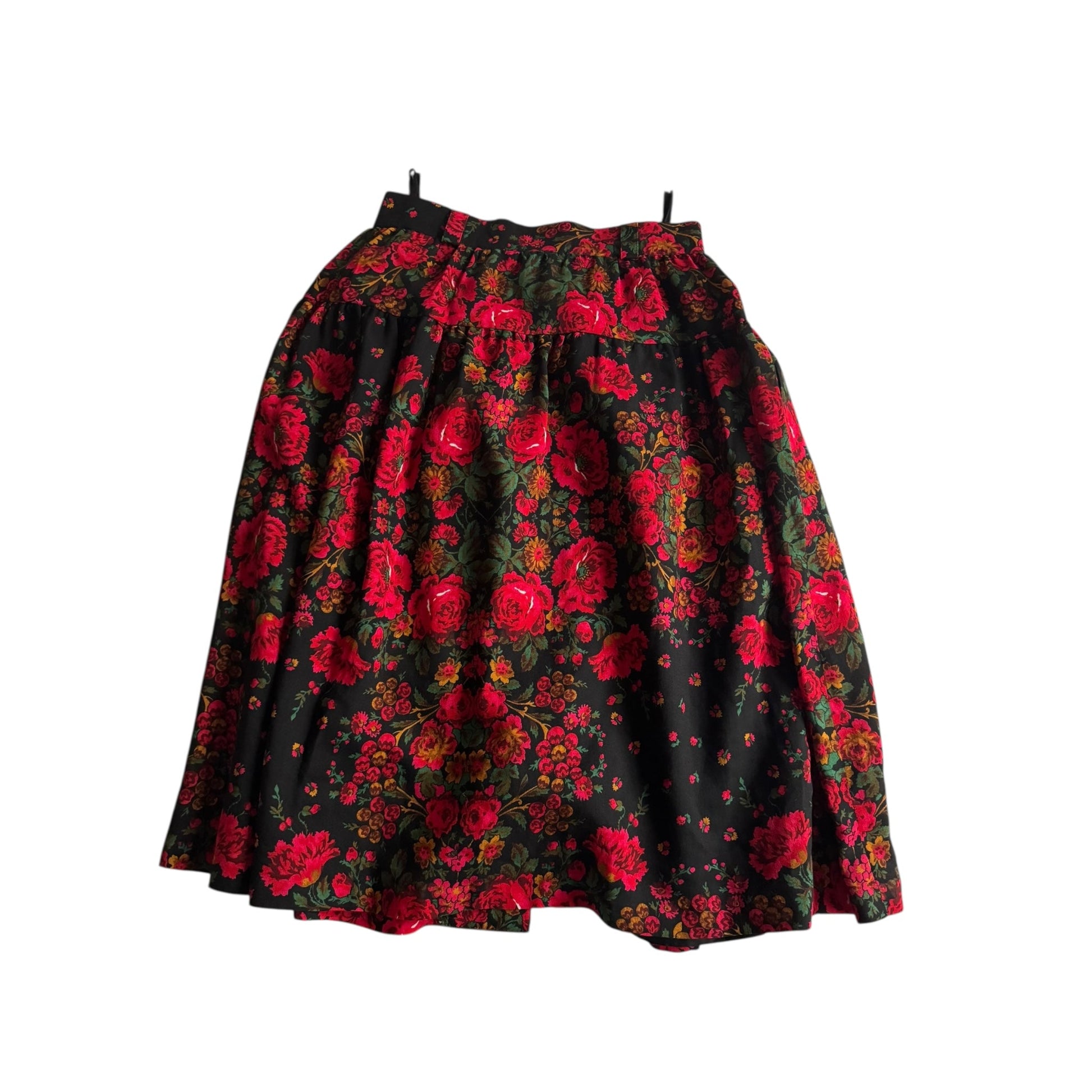 🌸 Fustă vintage cu imprimeu floral – mărimea EU 40 (M/L) - anbracaminte