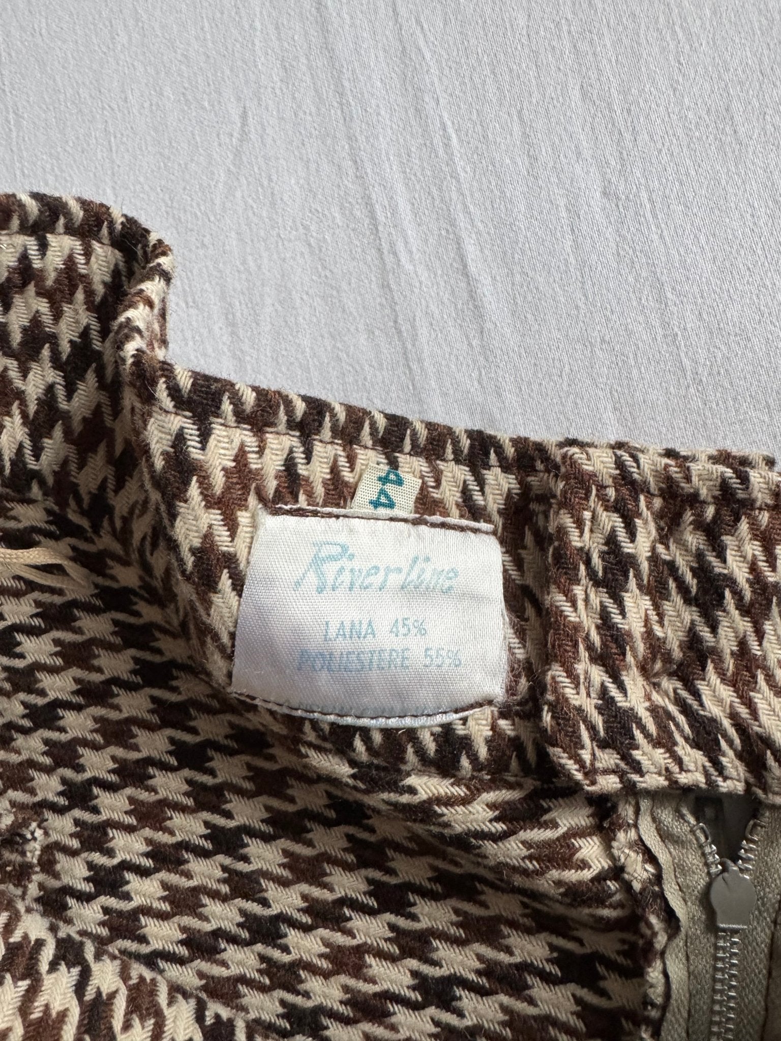 🧵 Fustă Vintage cu Pattern Houndstooth (Mărime IT 44 - L) - anbracaminte