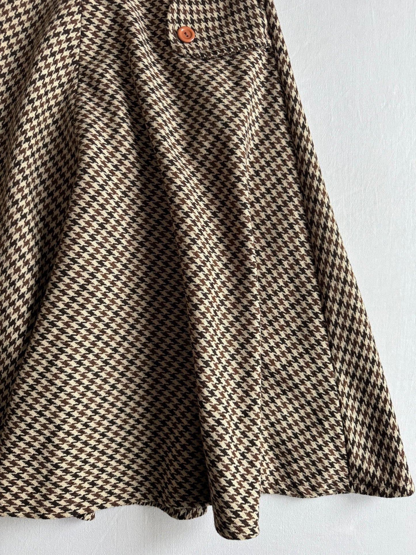 🧵 Fustă Vintage cu Pattern Houndstooth (Mărime IT 44 - L) - anbracaminte