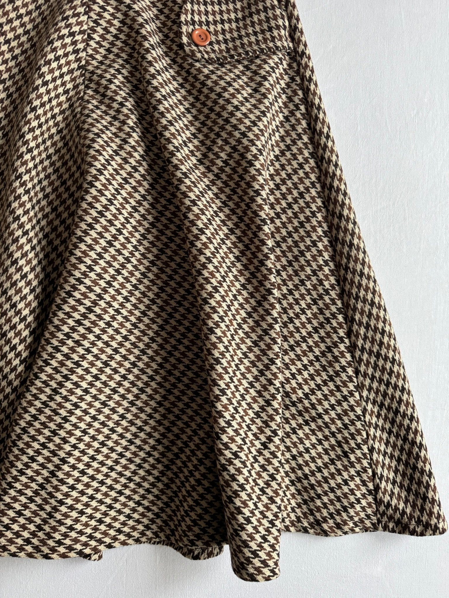 🧵 Fustă Vintage cu Pattern Houndstooth (Mărime IT 44 - L) - anbracaminte