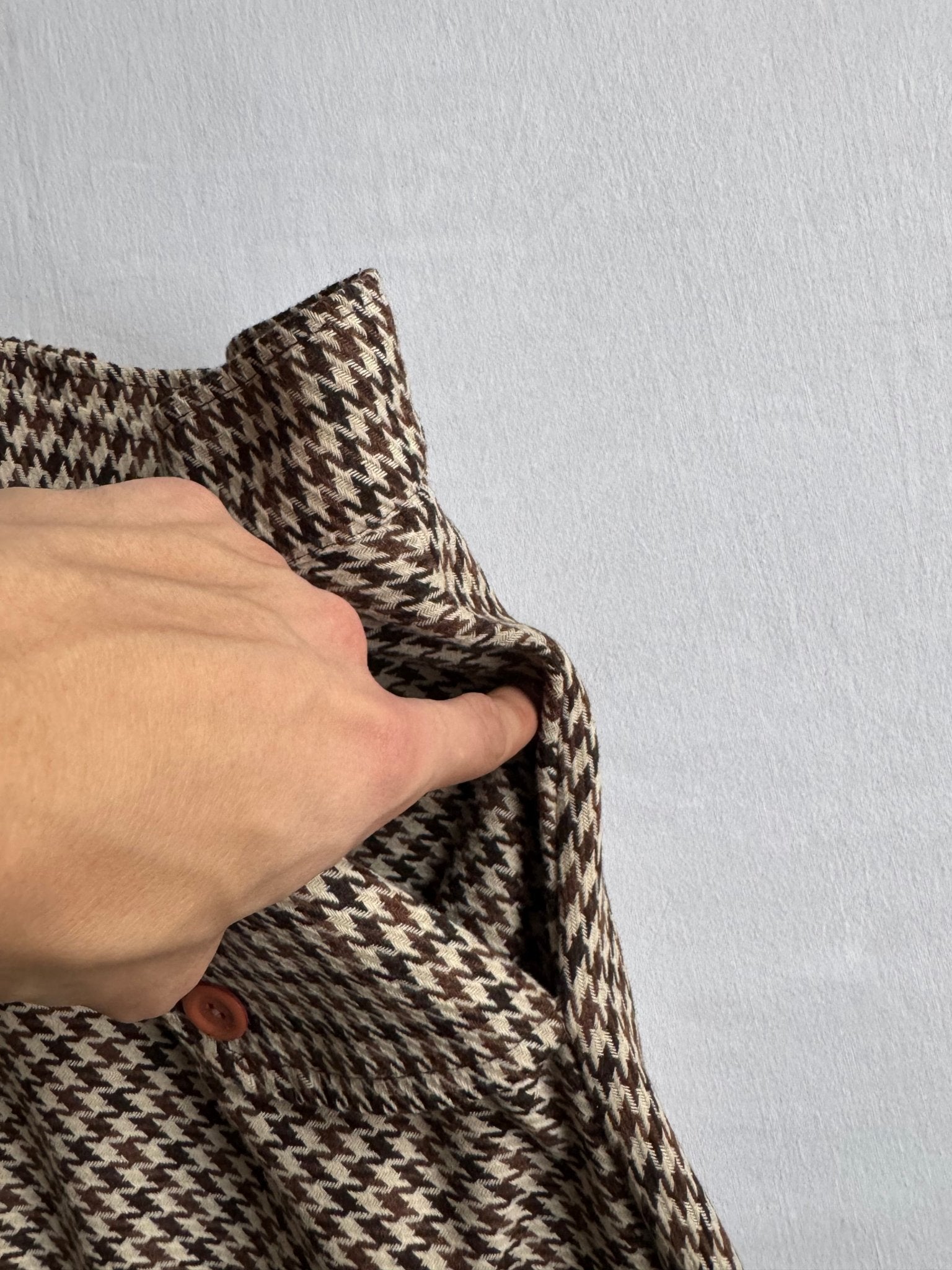 🧵 Fustă Vintage cu Pattern Houndstooth (Mărime IT 44 - L) - anbracaminte