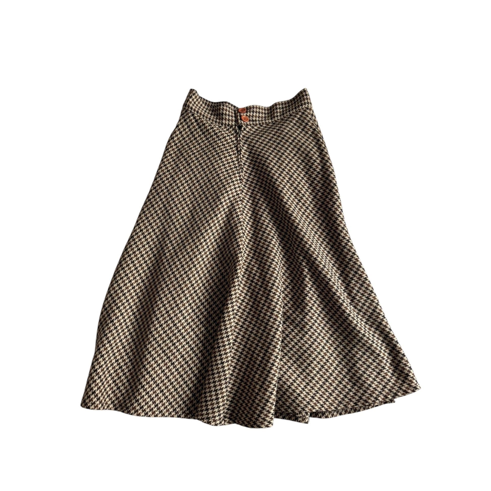 🧵 Fustă Vintage cu Pattern Houndstooth (Mărime IT 44 - L) - anbracaminte