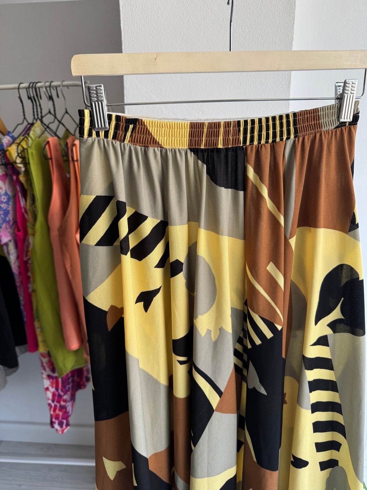 ☀️ Fustă Vintage cu Print – EU 38 Damă (S/M) - anbracaminte