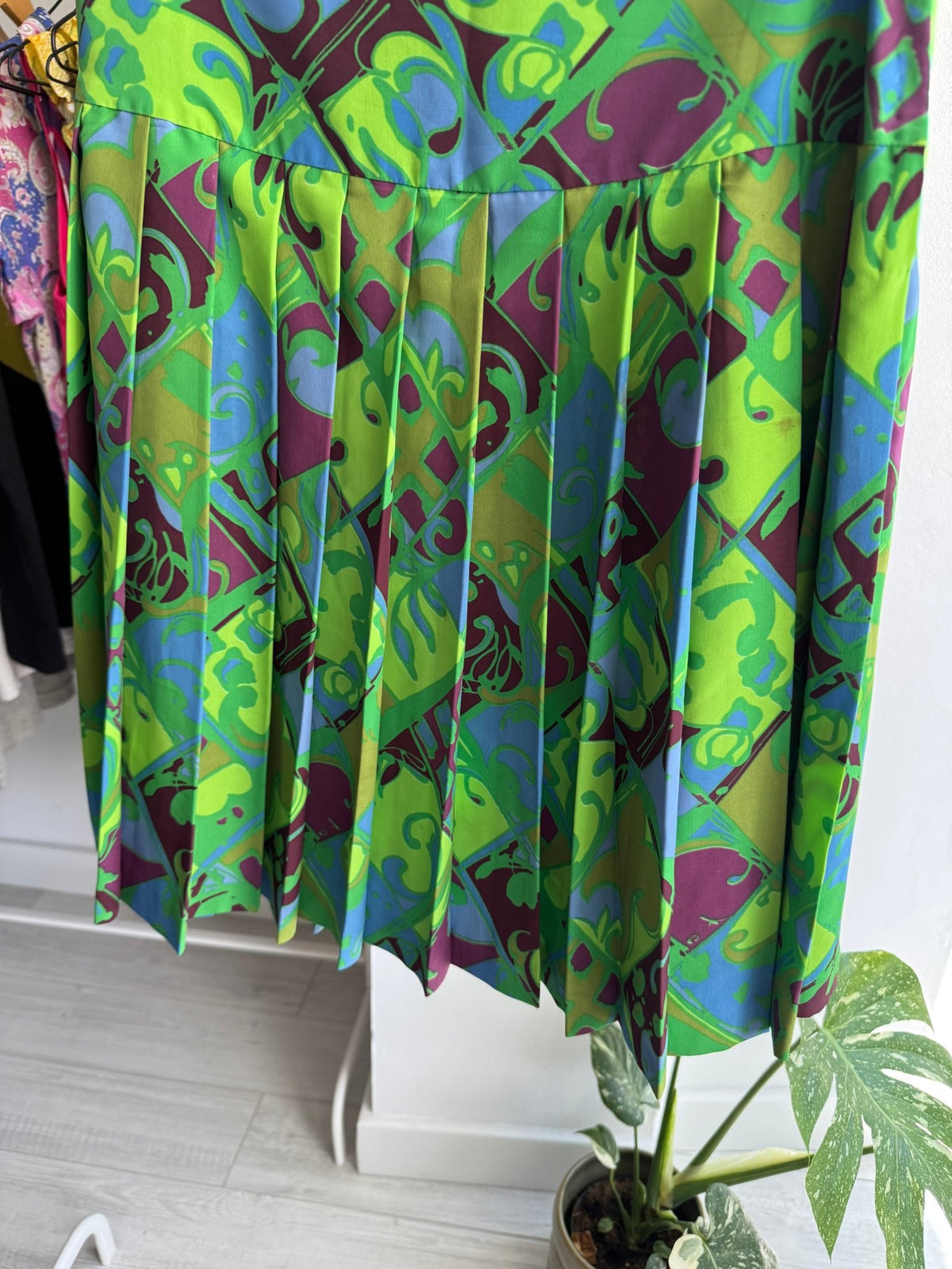 ☀️ Fustă Vintage cu Print – IT 46 Damă (L) - anbracaminte