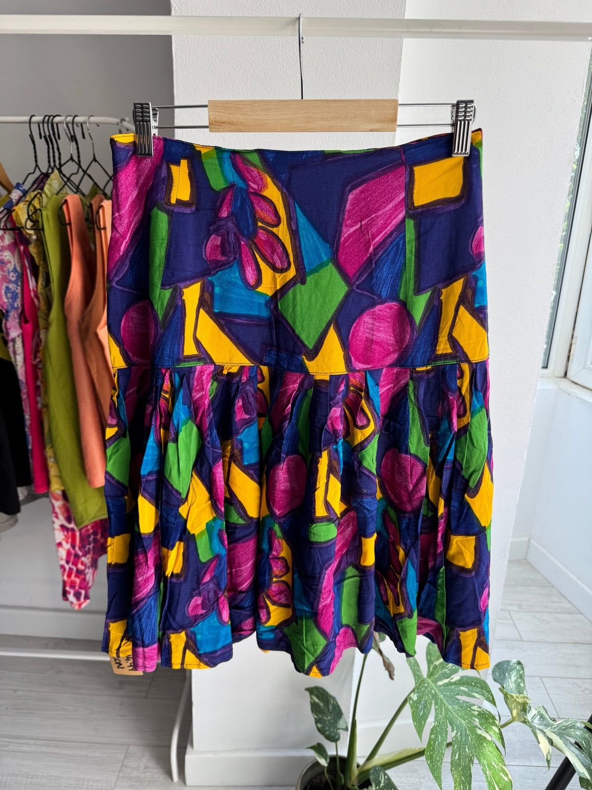 ☀️ Fustă Vintage cu Print – IT 46 Damă (M/L) – Made in Italy - anbracaminte