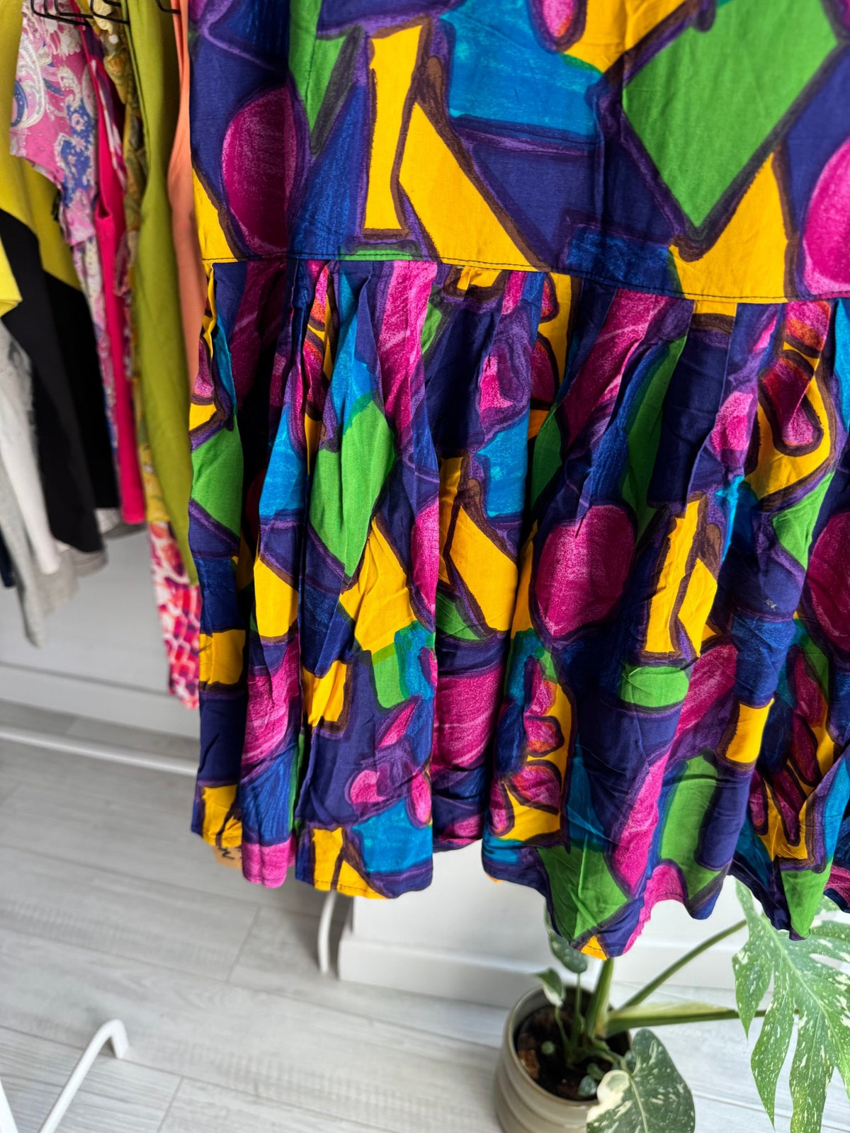 ☀️ Fustă Vintage cu Print – IT 46 Damă (M/L) – Made in Italy - anbracaminte