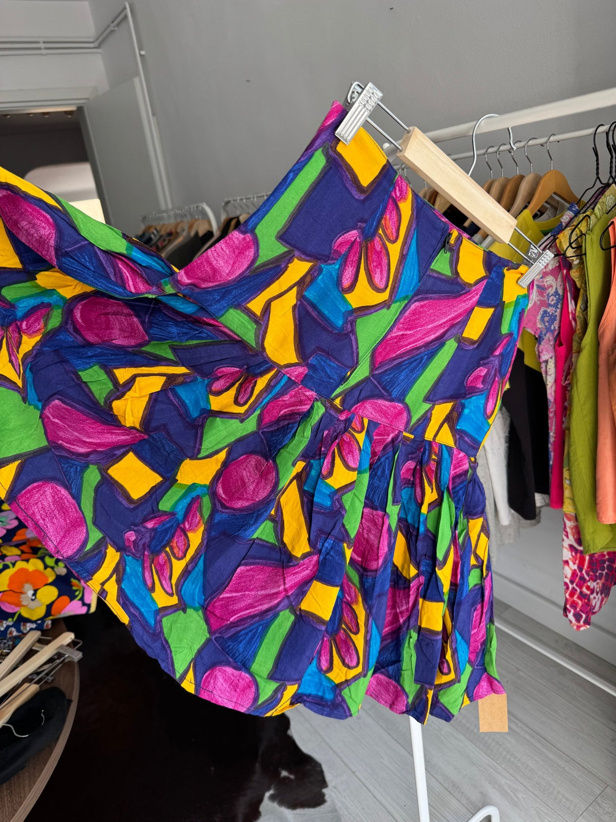 ☀️ Fustă Vintage cu Print – IT 46 Damă (M/L) – Made in Italy - anbracaminte