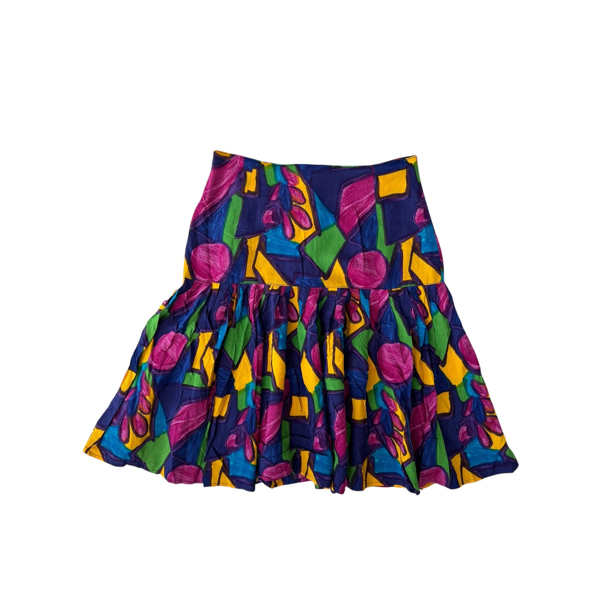 ☀️ Fustă Vintage cu Print – IT 46 Damă (M/L) – Made in Italy - anbracaminte