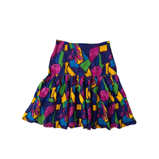☀️ Fustă Vintage cu Print – IT 46 Damă (M/L) – Made in Italy - anbracaminte