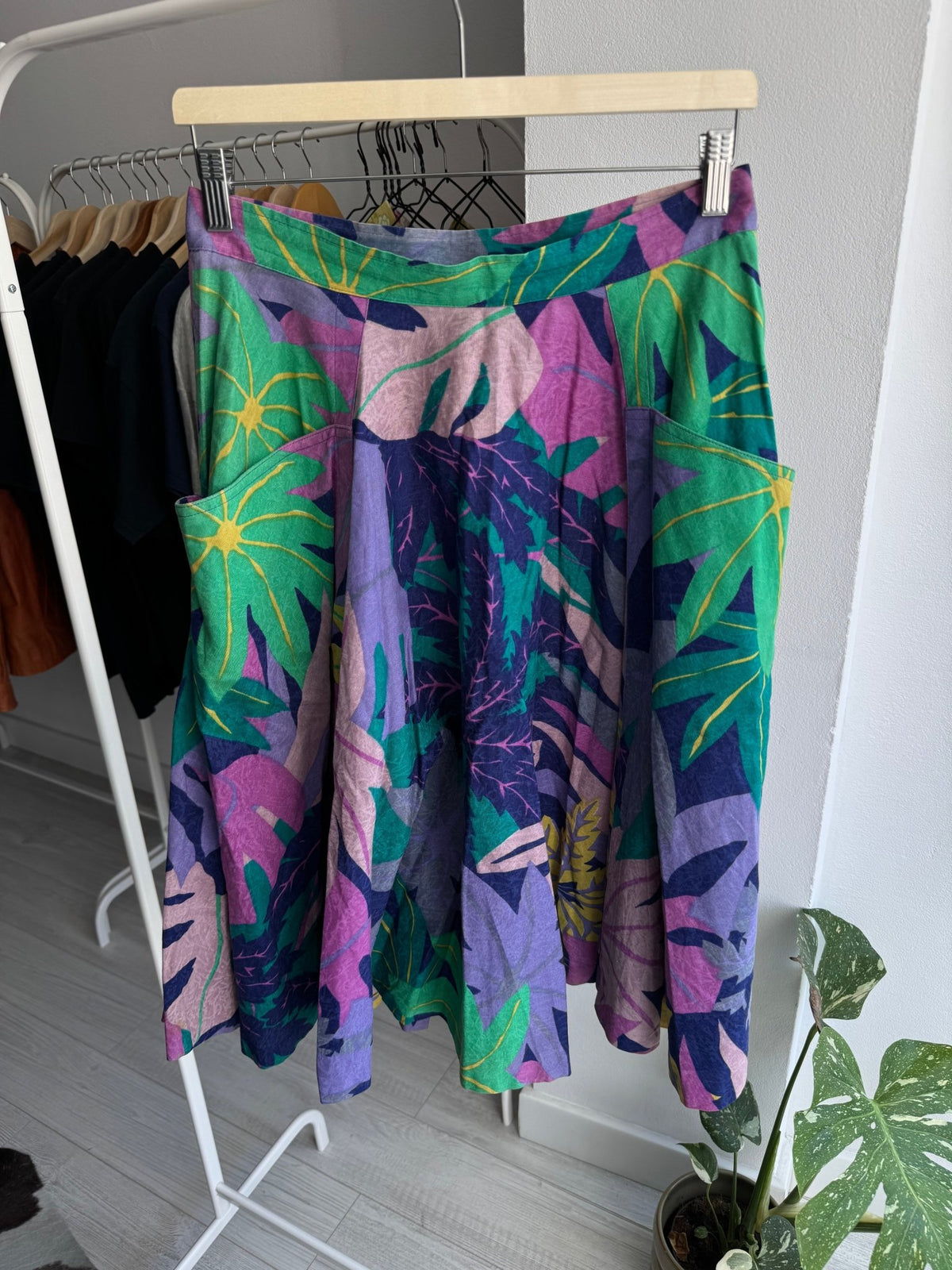 ☀️ Fustă Vintage cu Print și Buzunare – EU 42 Damă (L) - anbracaminte