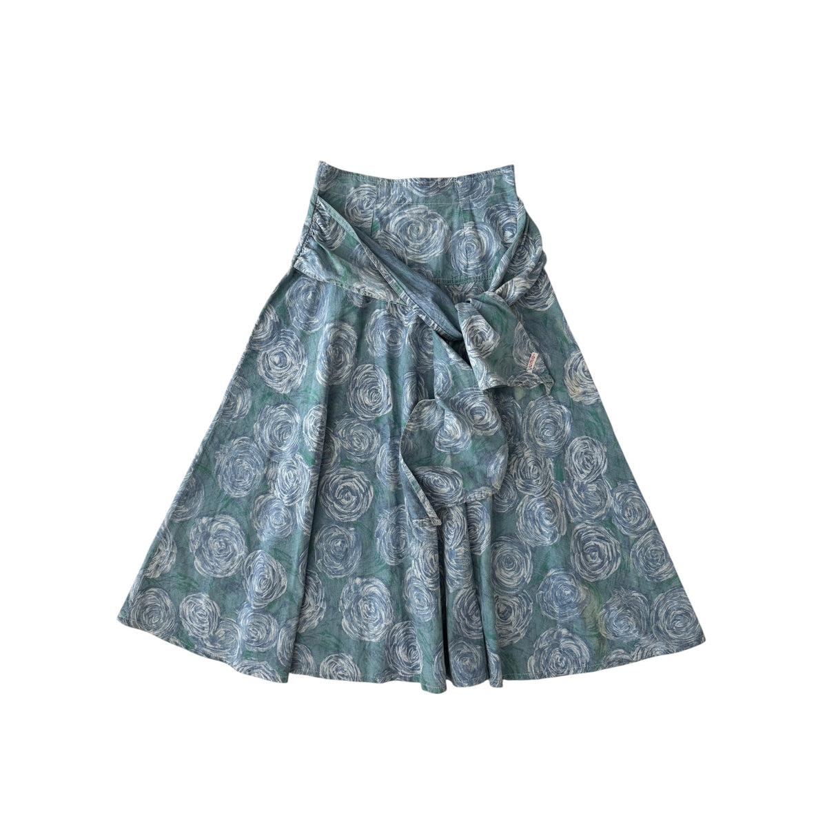 ☀️ Fustă Vintage cu Print și Detaliu Fundă în Talie – IT 40 Damă (XS) – Made in Italy - anbracaminte