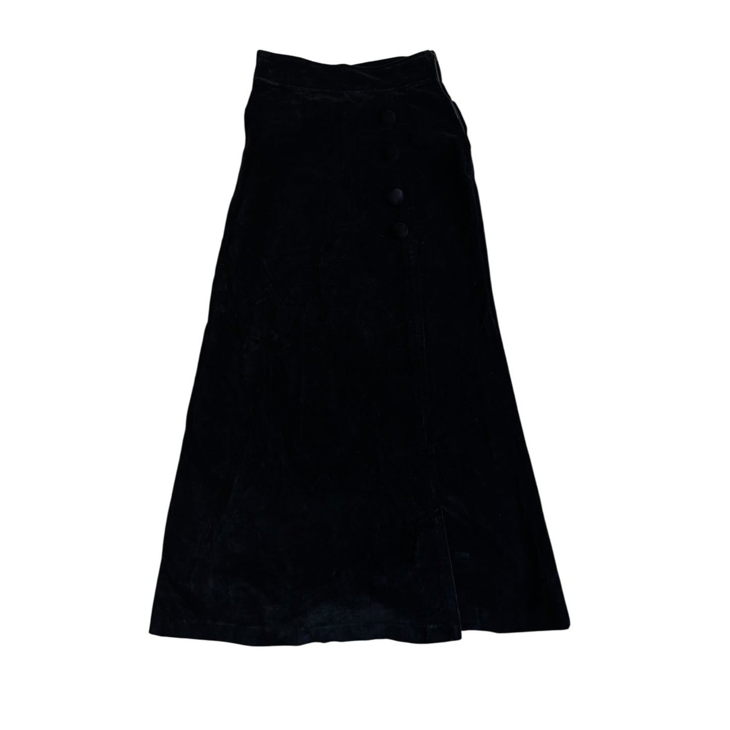 🐈‍⬛ Fustă Vintage din Catifea Neagră – XS / S (IT 40) - anbracaminte