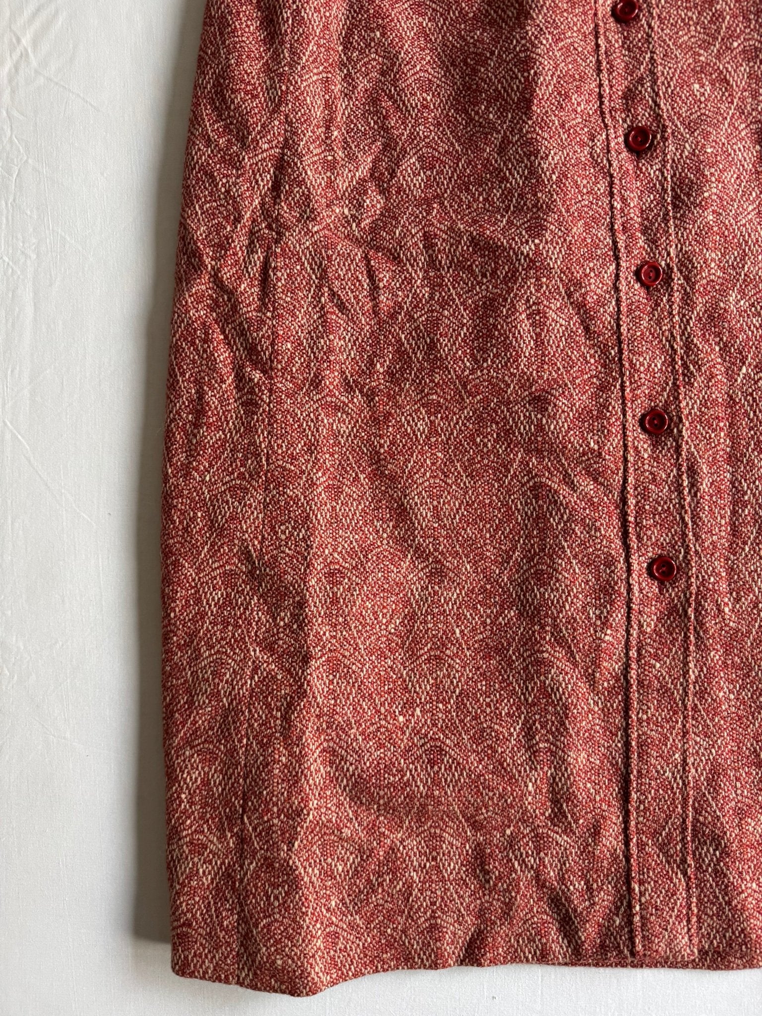 🧵 Fustă Vintage din Lână cu Curea (Mărime IT 46 – L) - anbracaminte