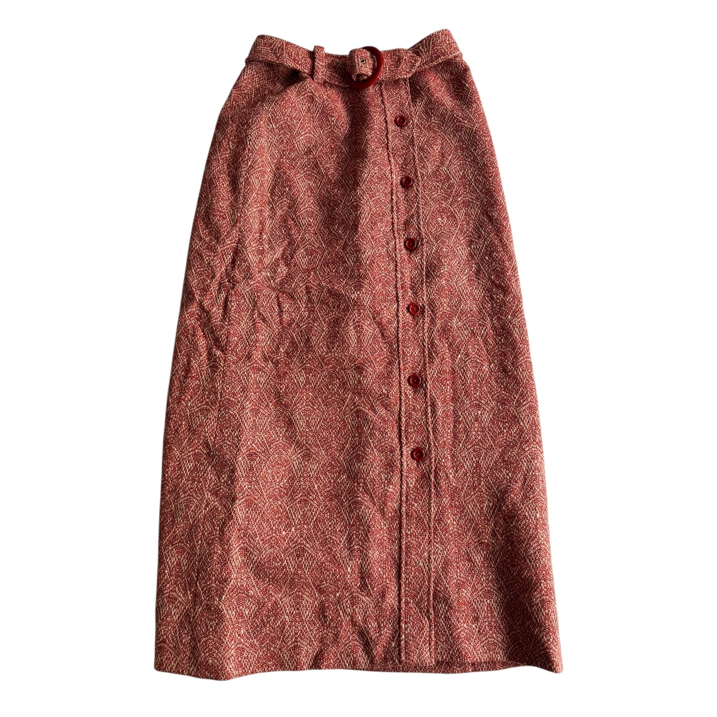 🧵 Fustă Vintage din Lână cu Curea (Mărime IT 46 – L) - anbracaminte