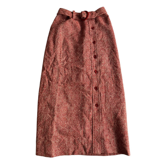 🧵 Fustă Vintage din Lână cu Curea (Mărime IT 46 – L) - anbracaminte