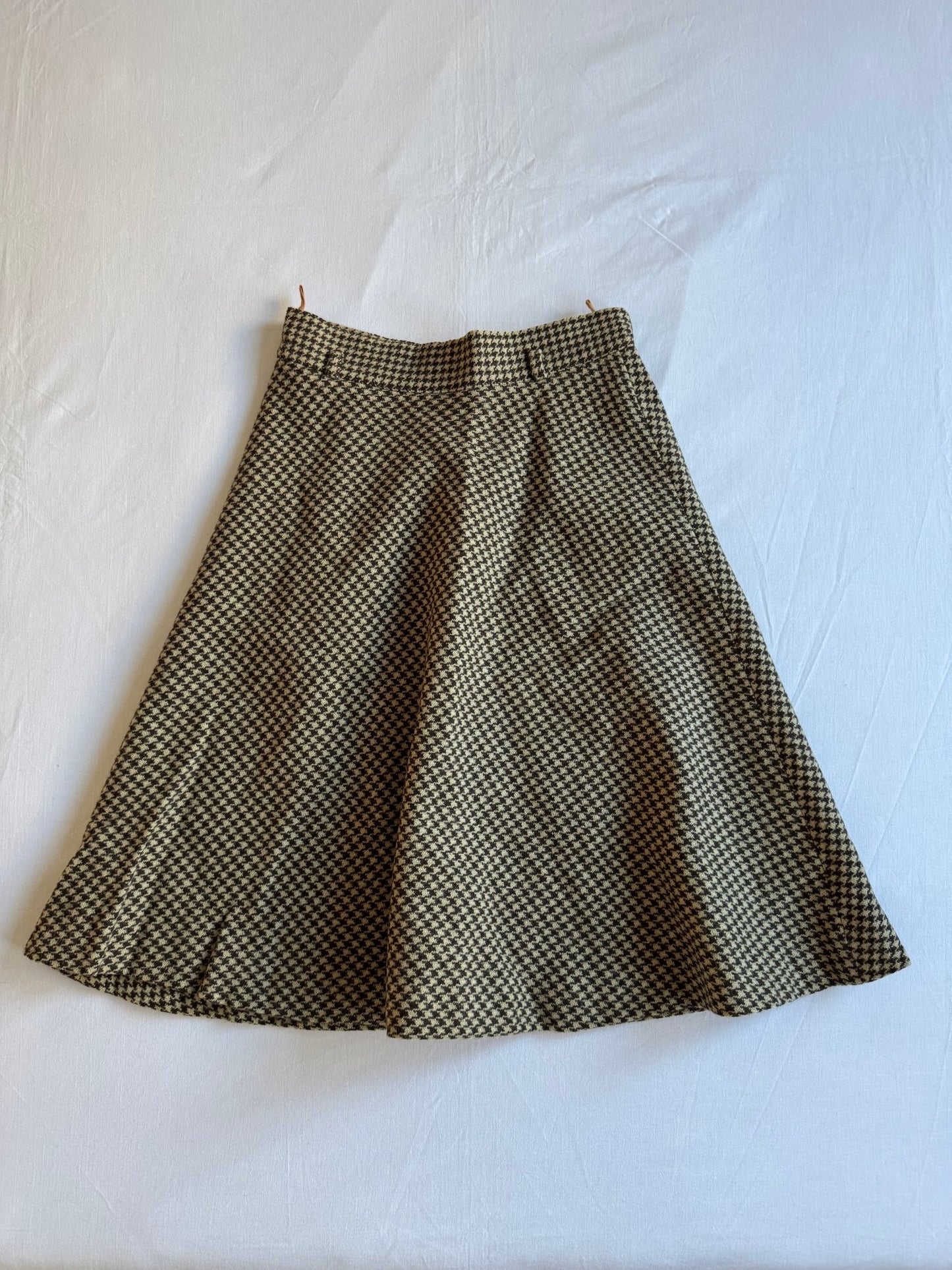 👩 Fustă Vintage din Lână cu Model Houndstooth – aprox. XS - anbracaminte