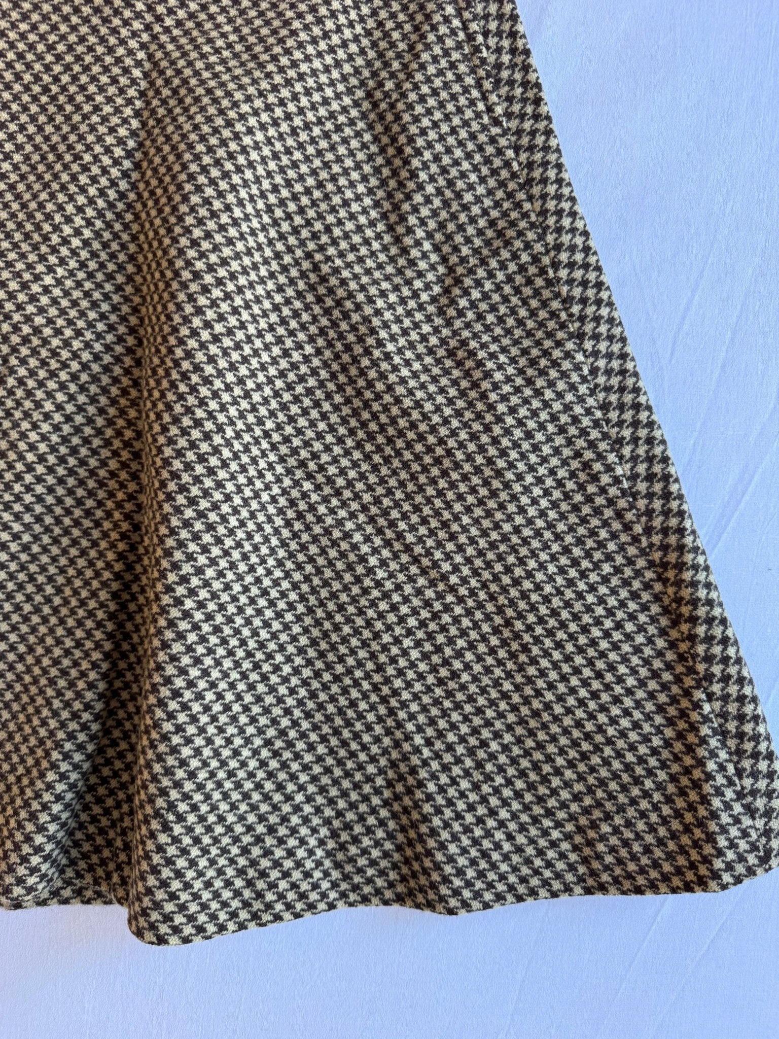 👩 Fustă Vintage din Lână cu Model Houndstooth – aprox. XS - anbracaminte