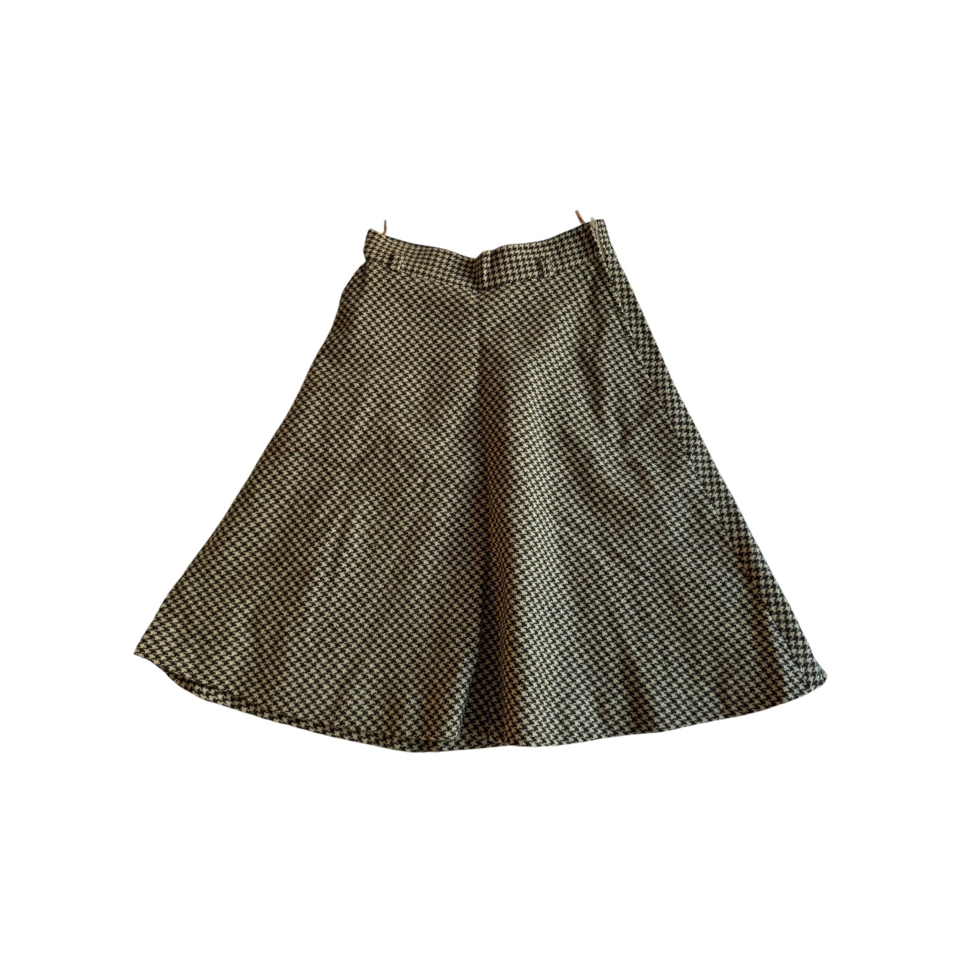 👩 Fustă Vintage din Lână cu Model Houndstooth – aprox. XS - anbracaminte