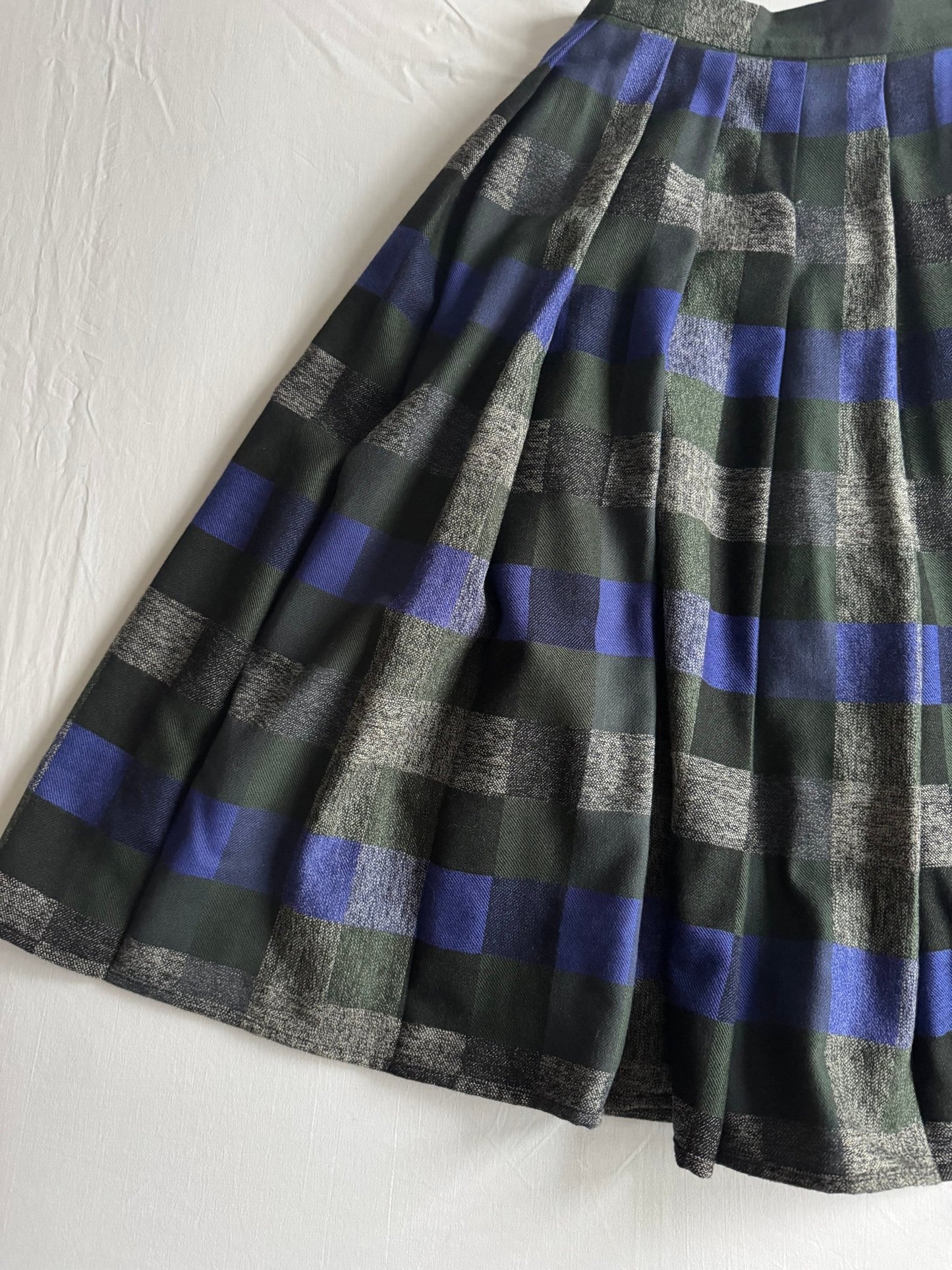 🧵 Fustă Vintage din Lână cu Model Plaid (Mărime IT 40 – S) - anbracaminte
