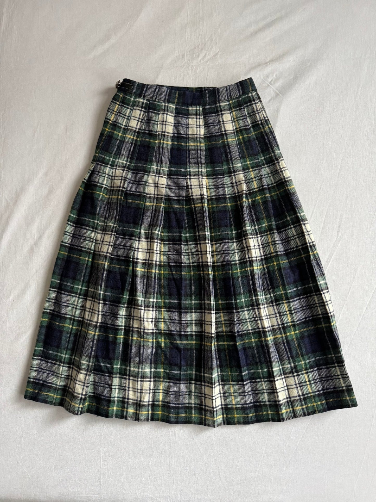 🏴󠁧󠁢󠁳󠁣󠁴󠁿 Fustă Vintage din Lână cu Model Tartan – XS (IT 40) - anbracaminte