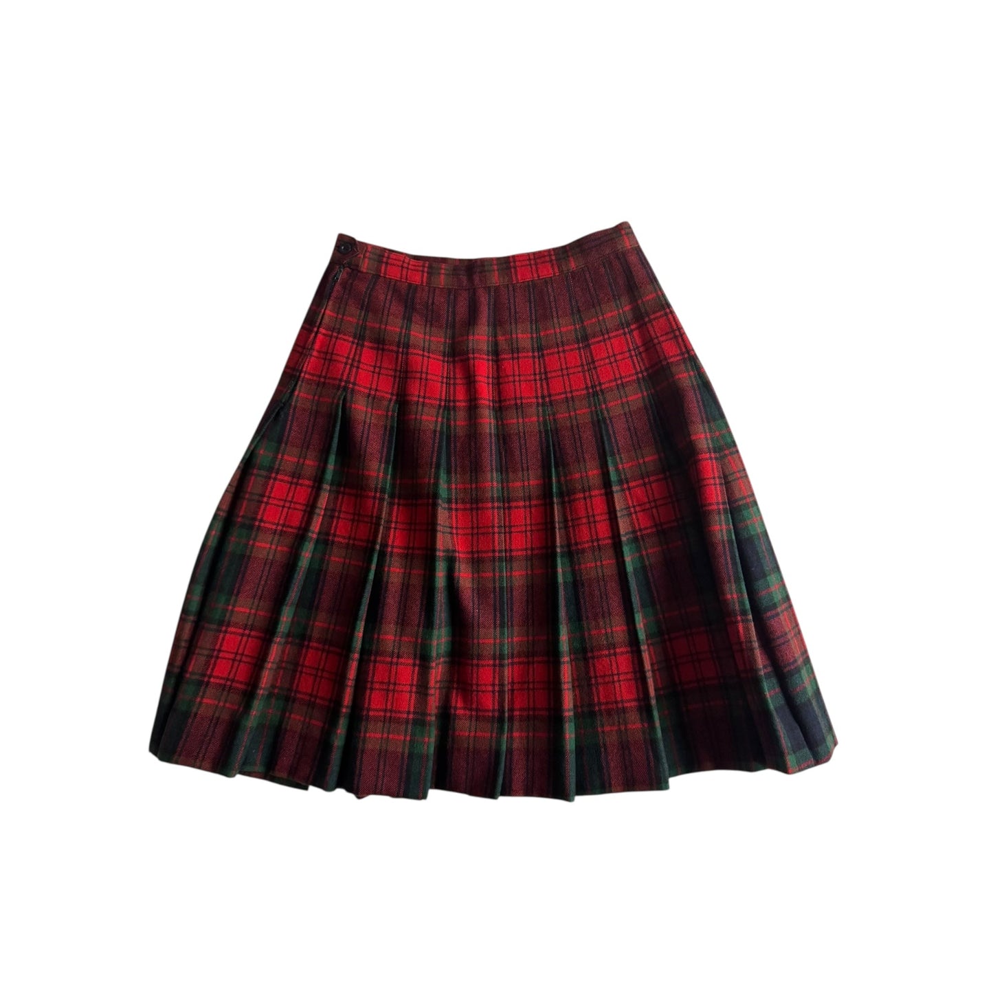 🧵 Fustă Vintage din Lână cu Print Tartan (mărime S estimată) - anbracaminte