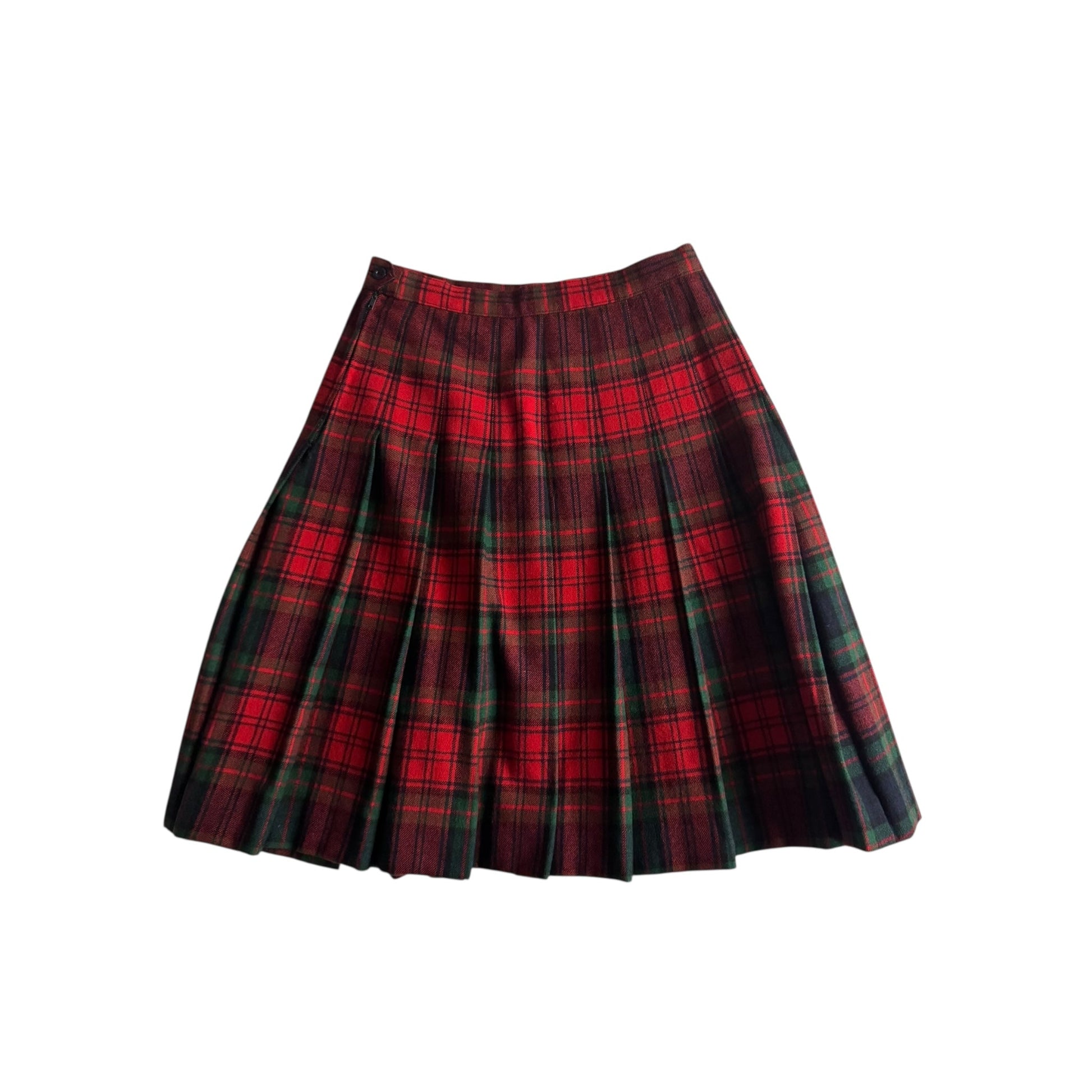 🧵 Fustă Vintage din Lână cu Print Tartan (mărime S estimată) - anbracaminte