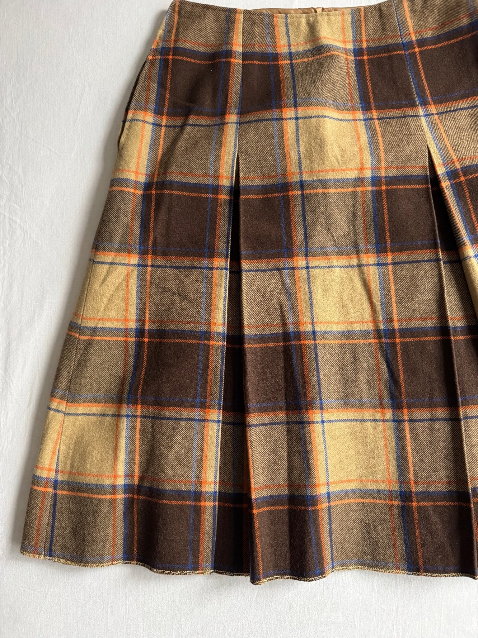 👩 Fustă Vintage din Lână în Carouri – M (IT 44) - anbracaminte