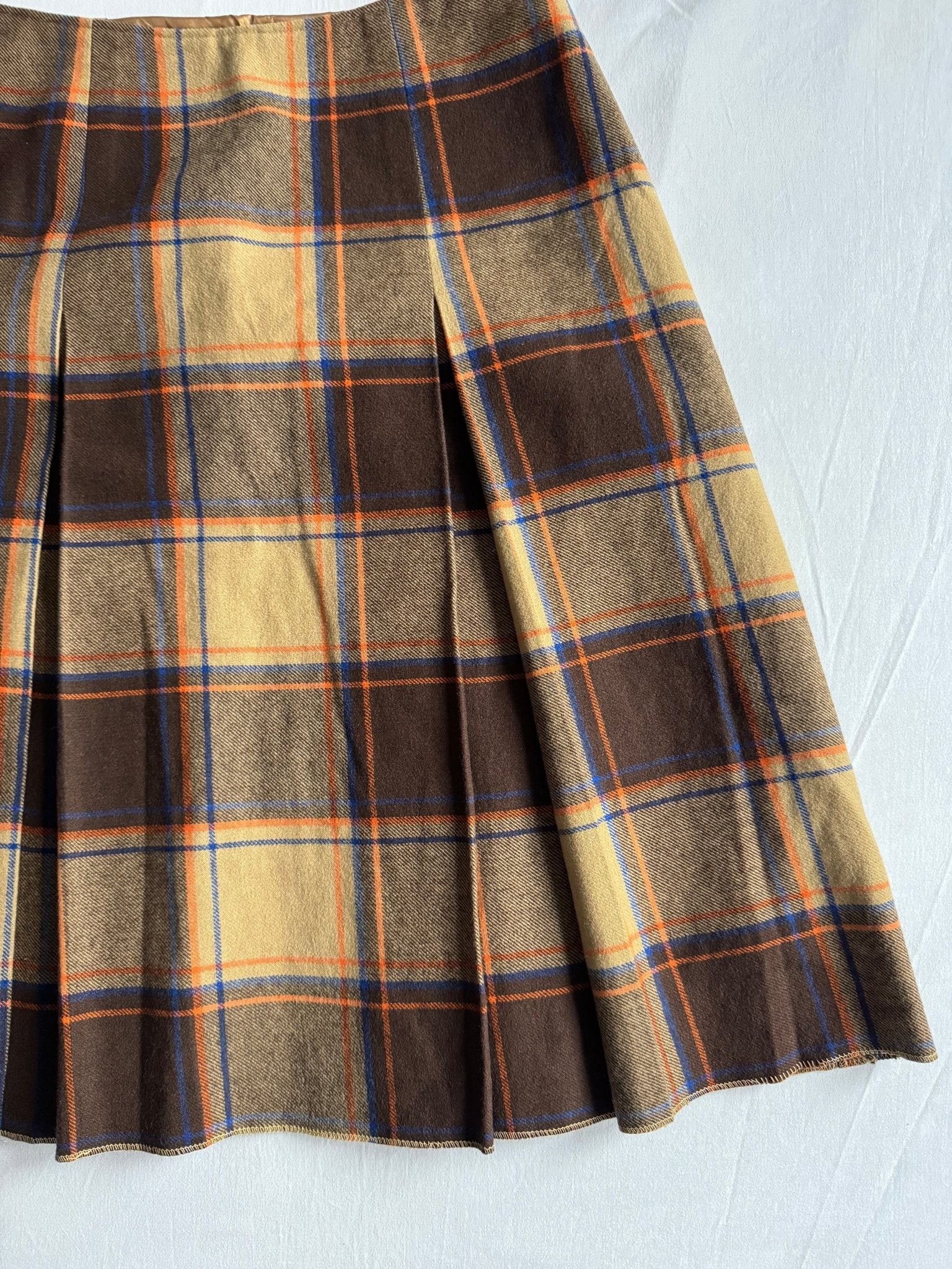 👩 Fustă Vintage din Lână în Carouri – M (IT 44) - anbracaminte