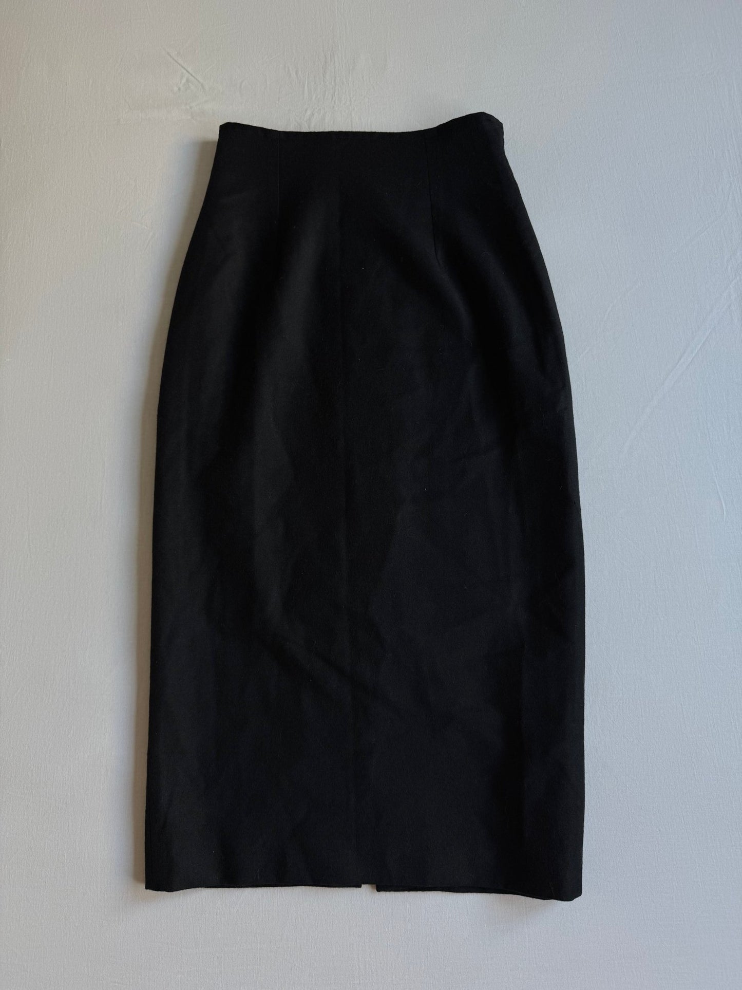 ☕️ Fustă Vintage din Lână Neagră – XS (IT 40) - anbracaminte
