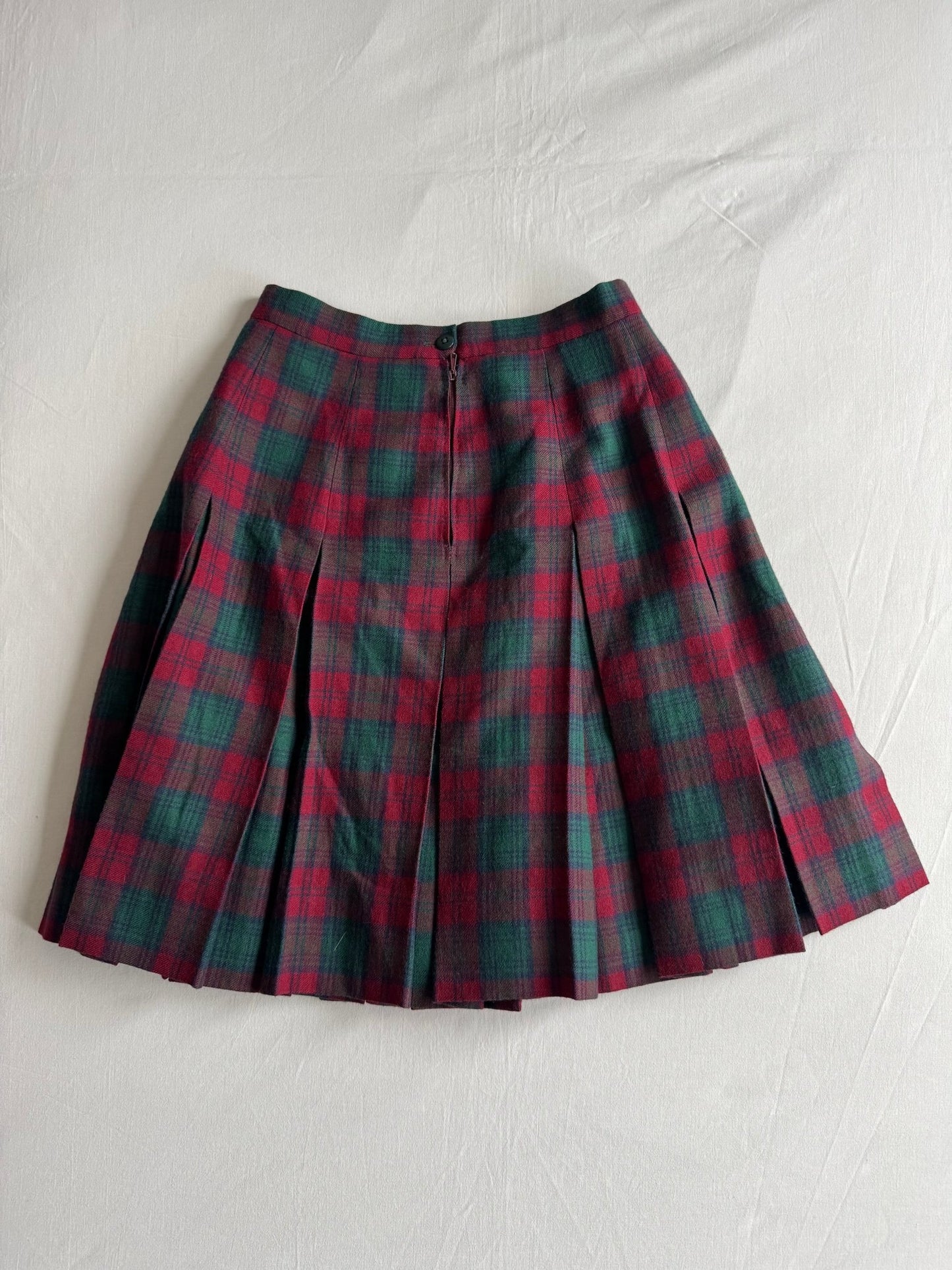 🏴󠁧󠁢󠁳󠁣󠁴󠁿 Fustă Vintage din Lână Scottish Tartan – aprox. XS - anbracaminte