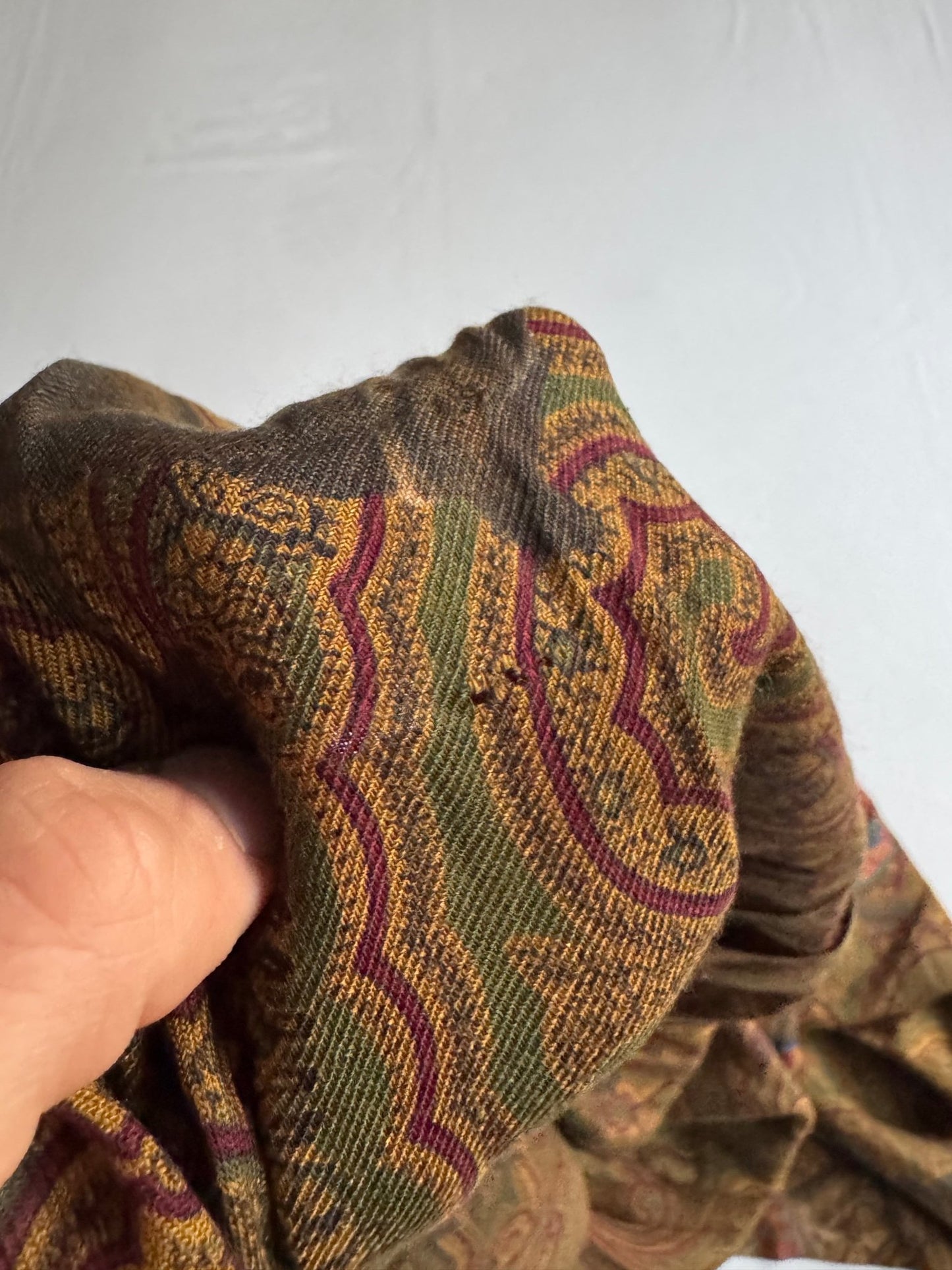 👗 Fustă Vintage Escada din Lână Virgină & Mătase cu Imprimeu Paisley și Cai – EU 36 (S Femei) - anbracaminte