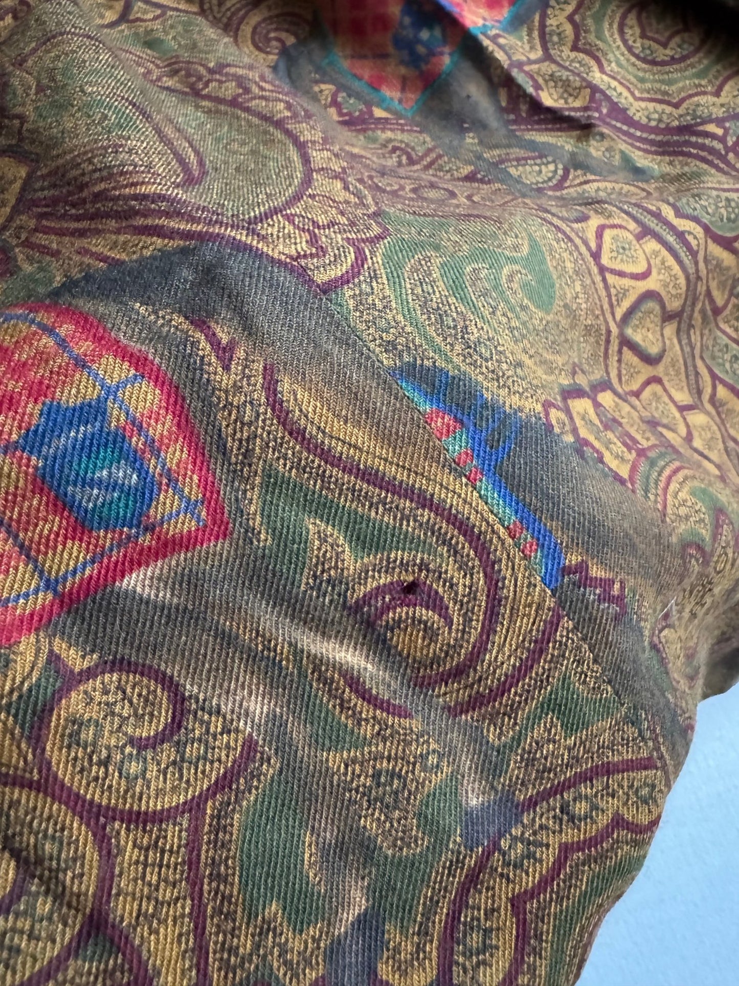👗 Fustă Vintage Escada din Lână Virgină & Mătase cu Imprimeu Paisley și Cai – EU 36 (S Femei) - anbracaminte