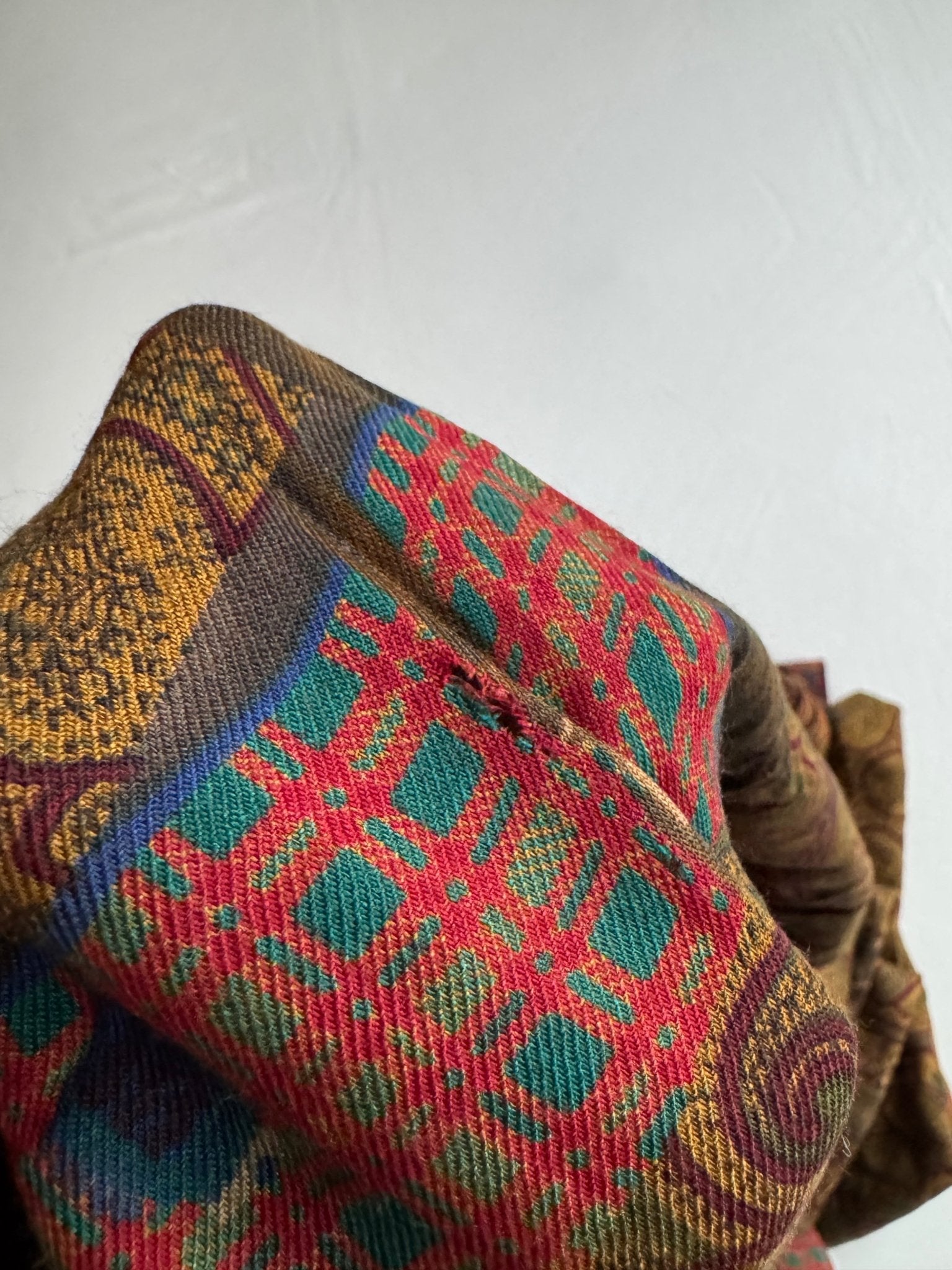 👗 Fustă Vintage Escada din Lână Virgină & Mătase cu Imprimeu Paisley și Cai – EU 36 (S Femei) - anbracaminte