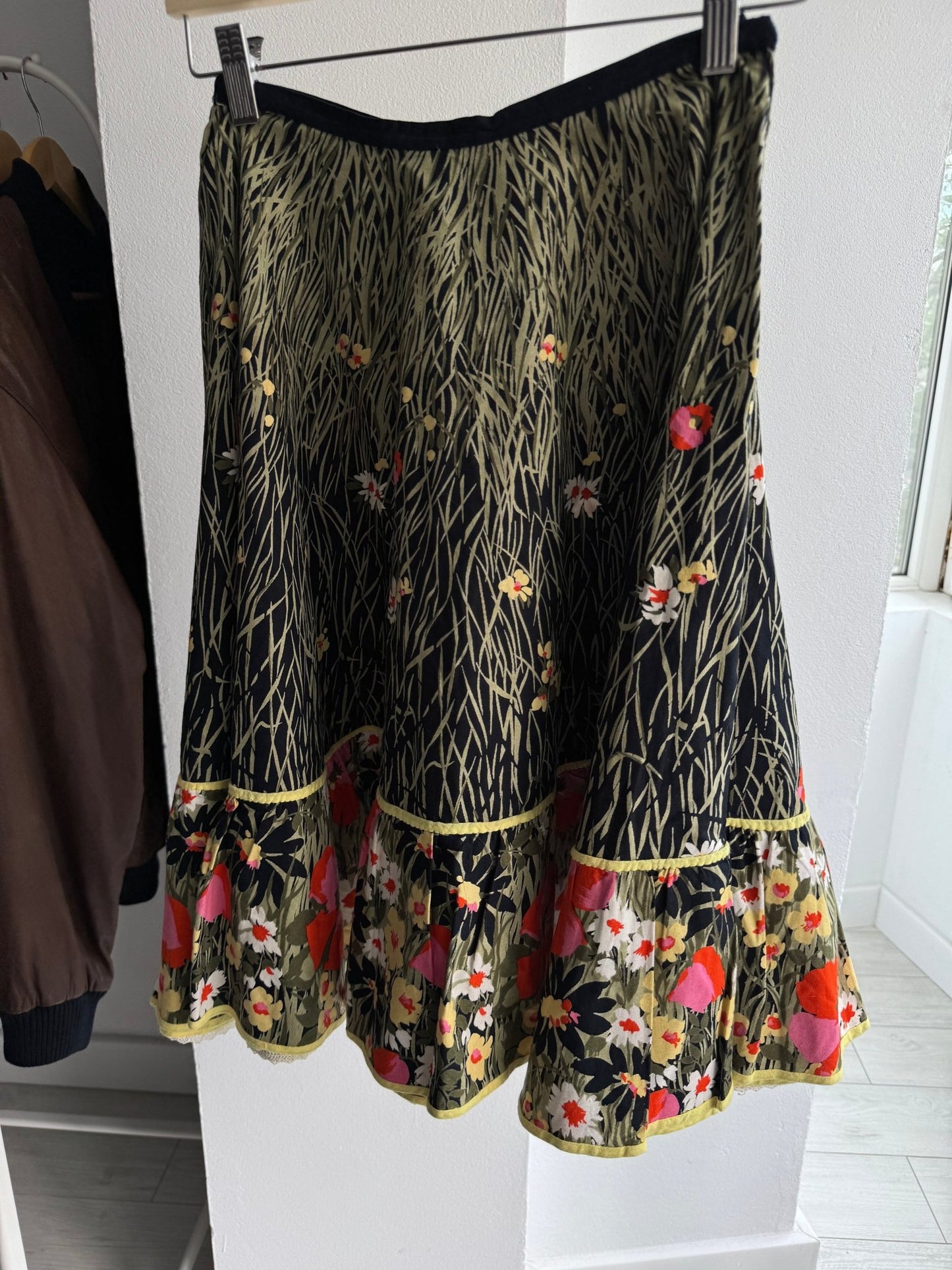 🌸 Fustă Vintage Floral – Bumbac – XS/S Damă - anbracaminte