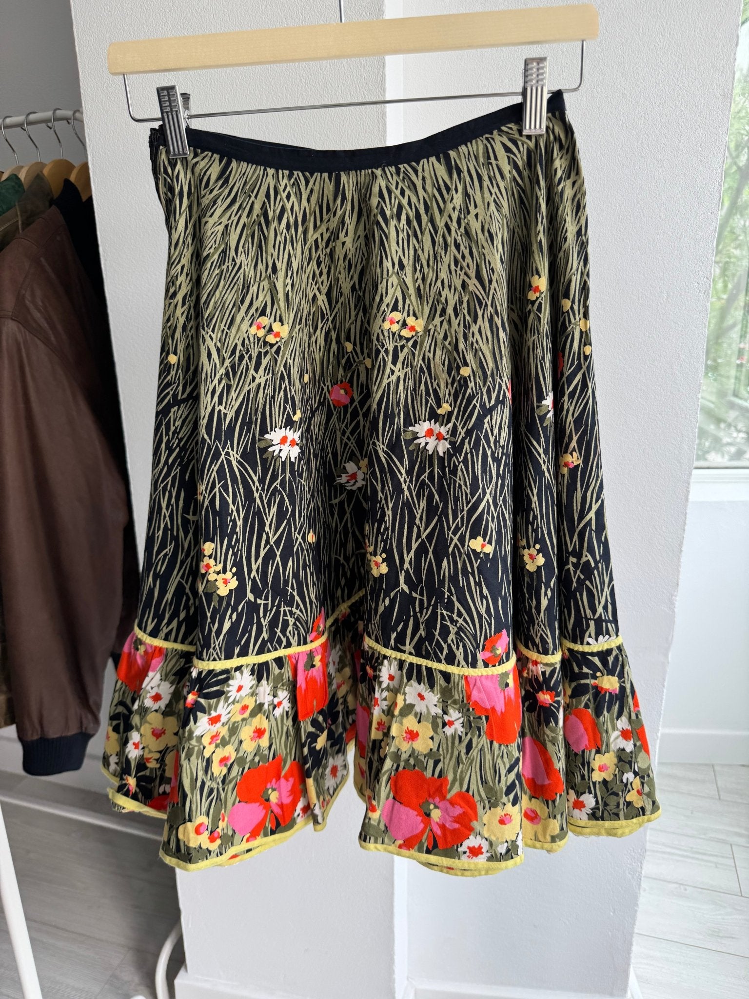 🌸 Fustă Vintage Floral – Bumbac – XS/S Damă - anbracaminte