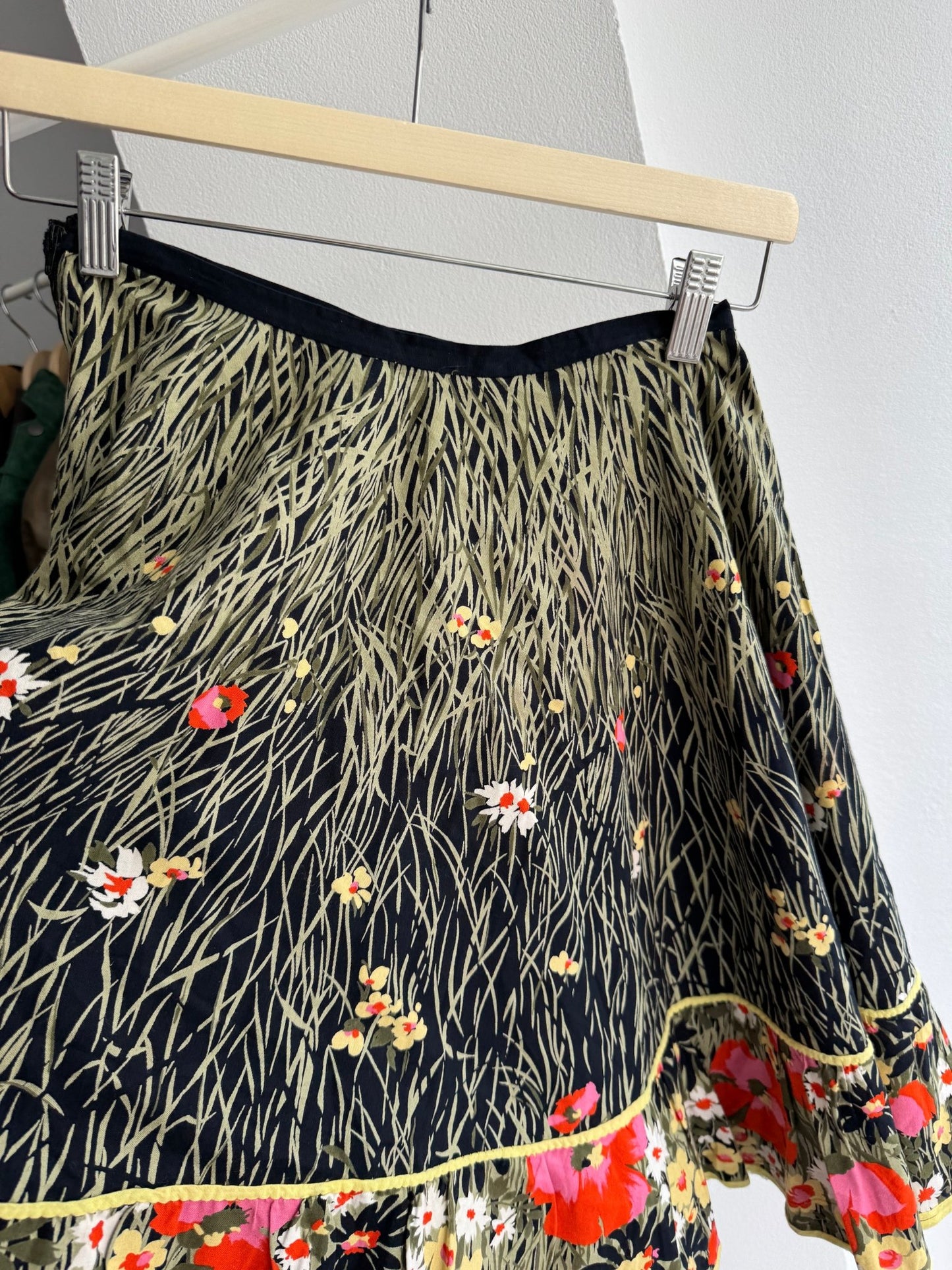 🌸 Fustă Vintage Floral – Bumbac – XS/S Damă - anbracaminte