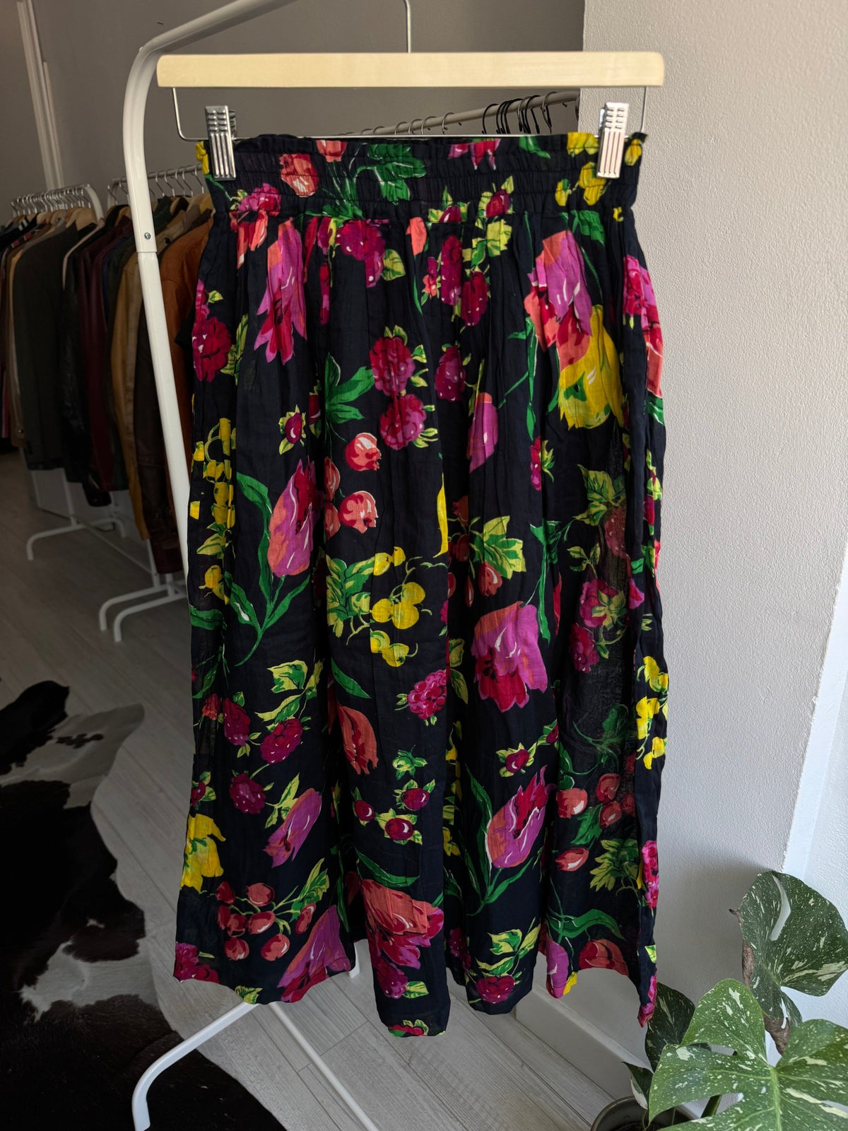 🌷 Fustă Vintage Floral cu Print – EU 40 Damă (M/L) - anbracaminte