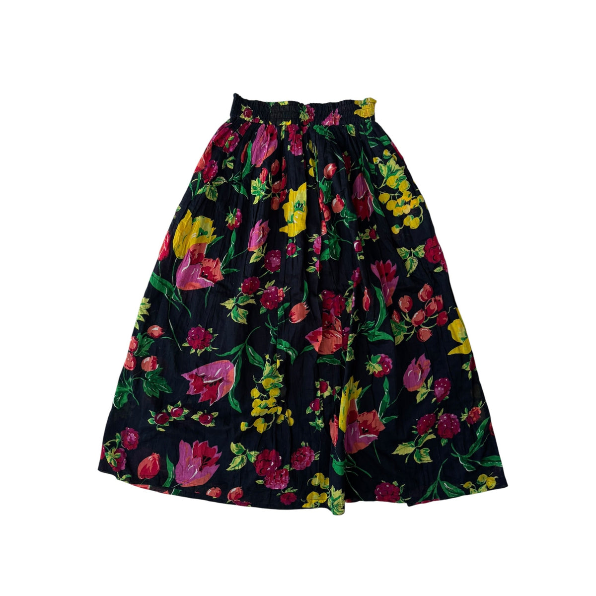 🌷 Fustă Vintage Floral cu Print – EU 40 Damă (M/L) - anbracaminte