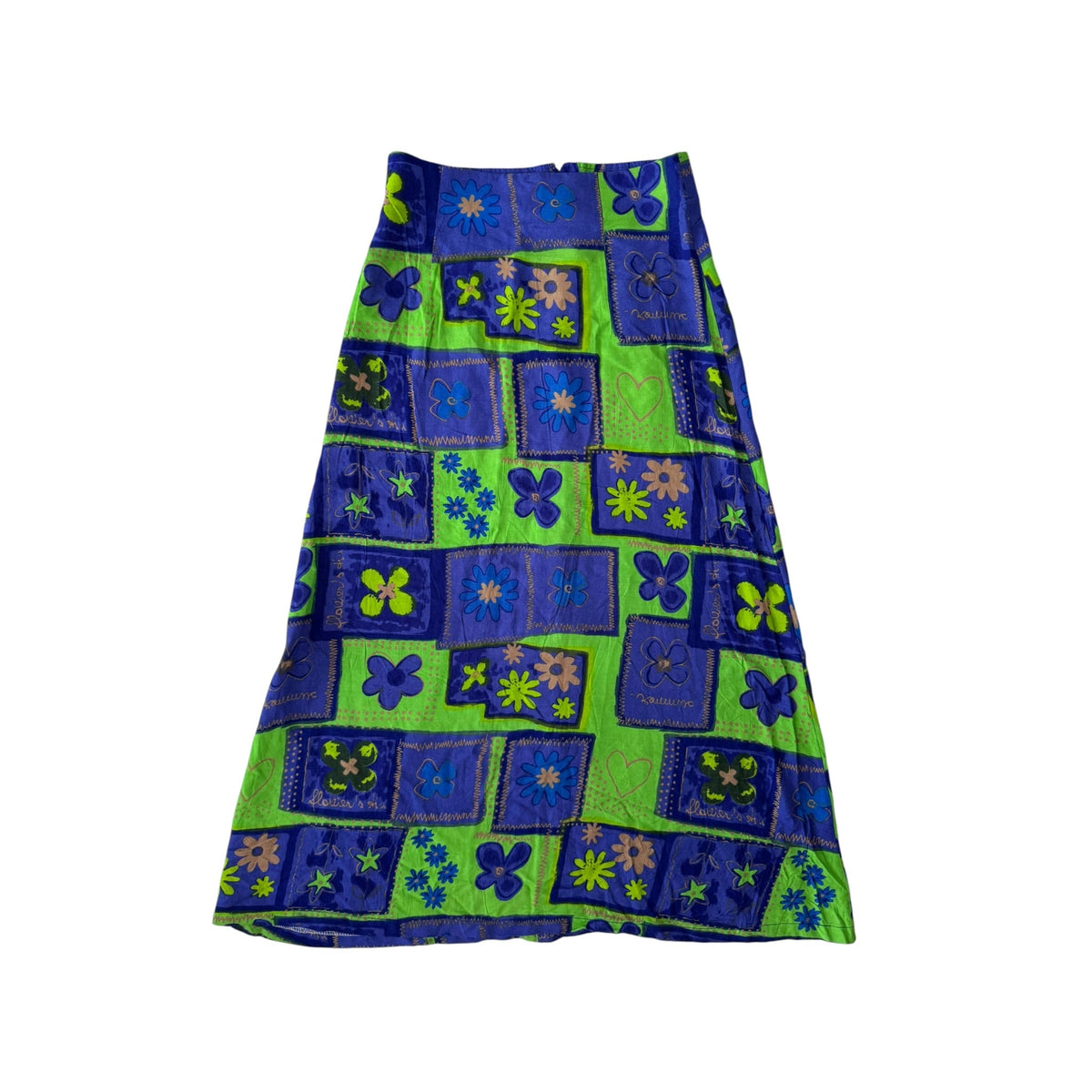☀️ Fustă Vintage Floral cu Print – S Damă - anbracaminte
