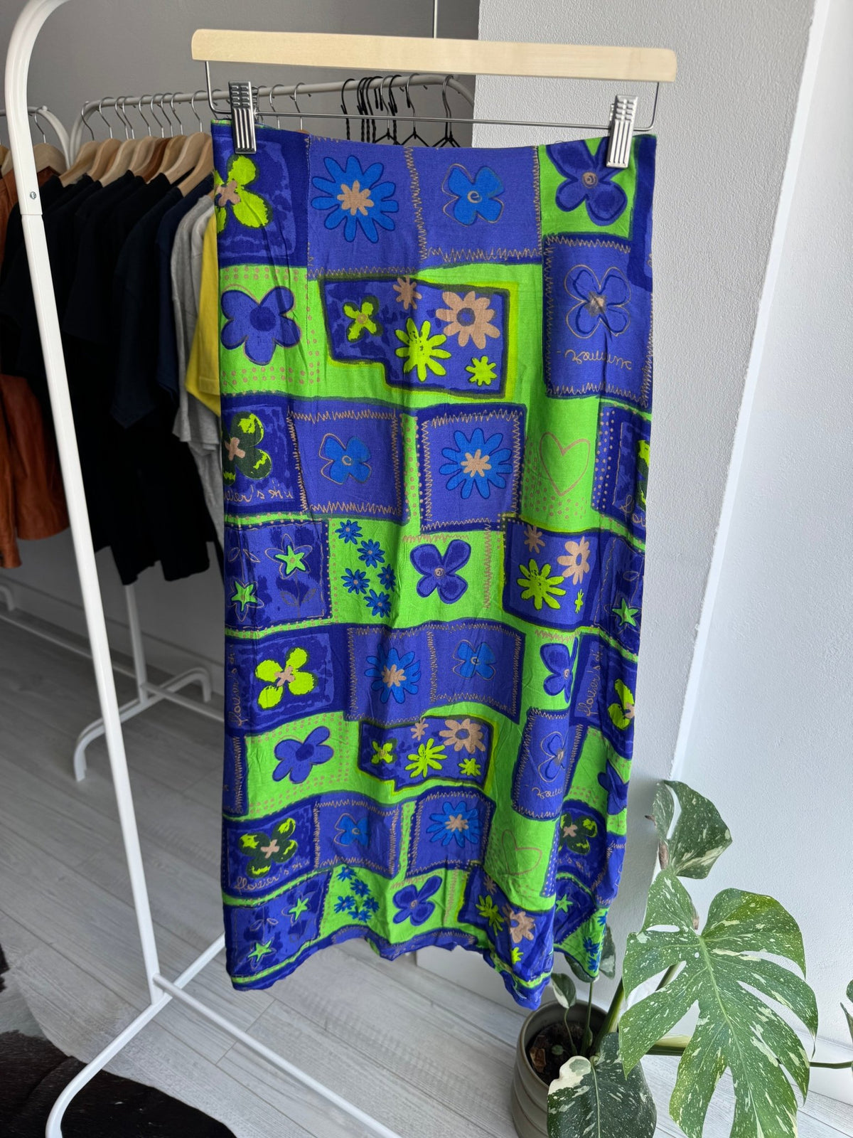 ☀️ Fustă Vintage Floral cu Print – S Damă - anbracaminte