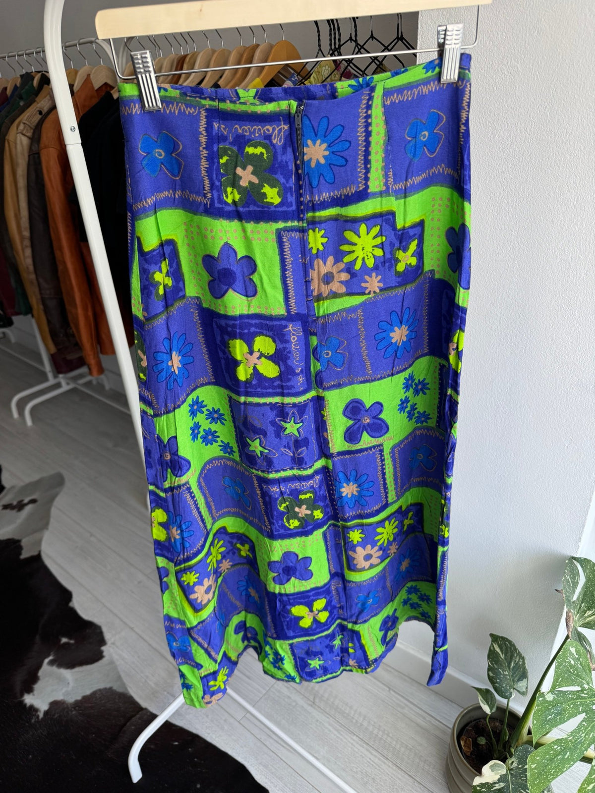 ☀️ Fustă Vintage Floral cu Print – S Damă - anbracaminte