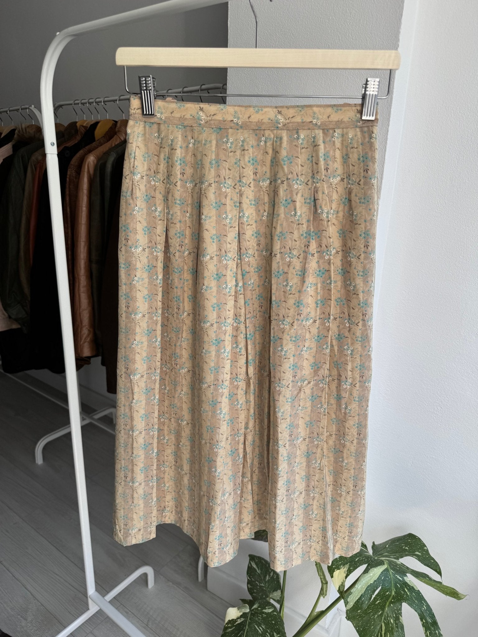 🌼 Fustă Vintage Floral din Mătase – EU 38 (S/M Damă) – Made in West Germany - anbracaminte