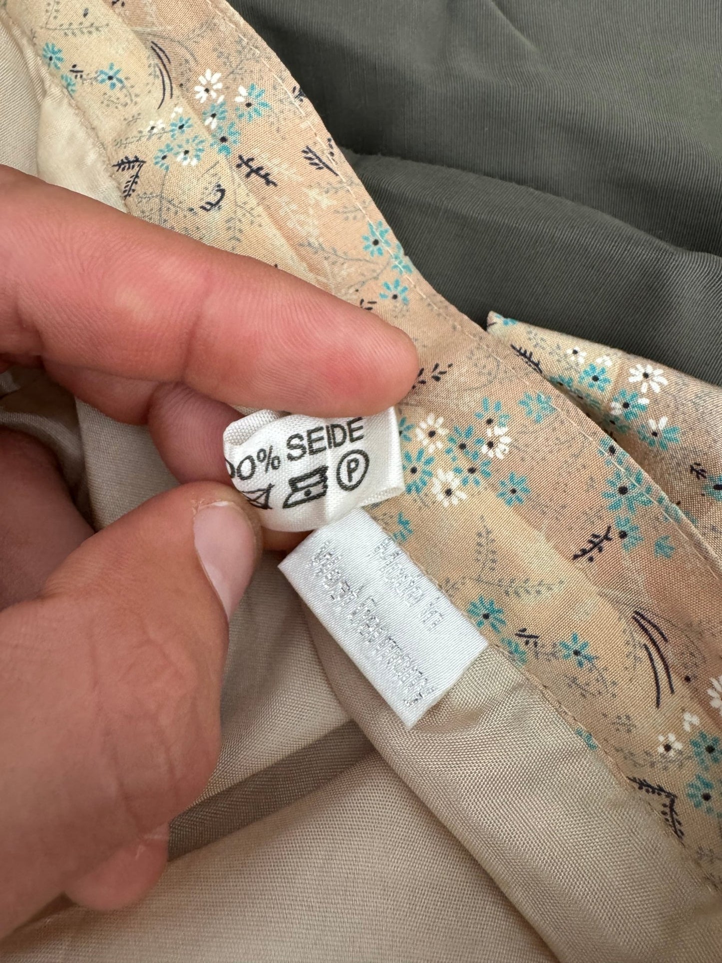 🌼 Fustă Vintage Floral din Mătase – EU 38 (S/M Damă) – Made in West Germany - anbracaminte