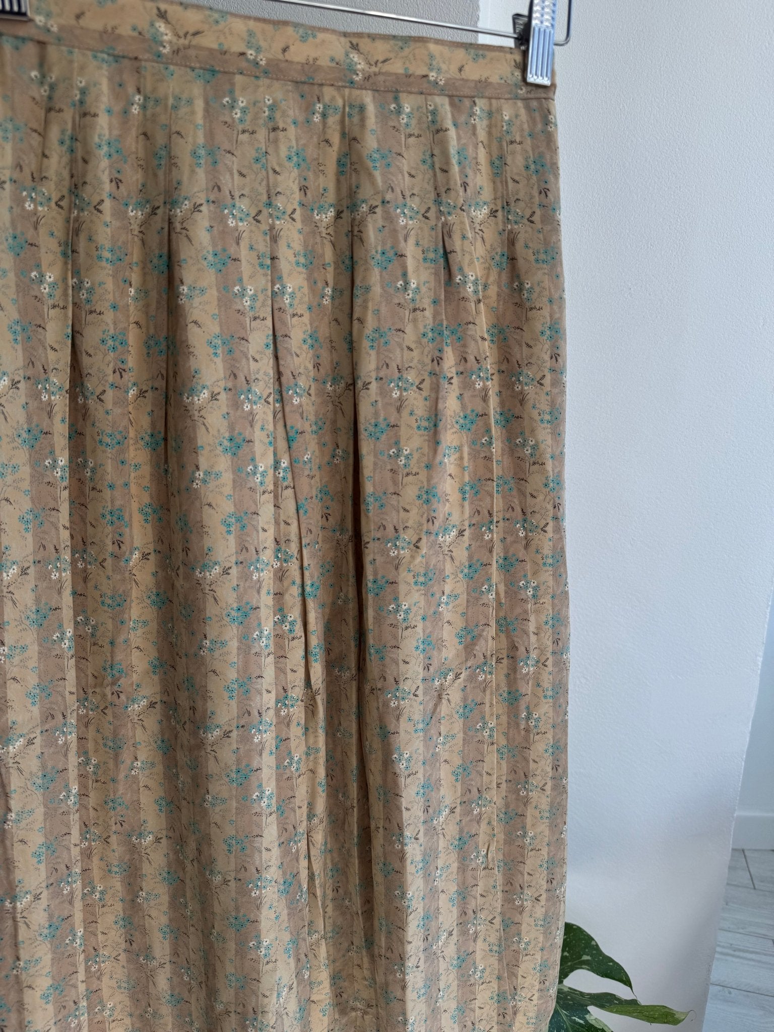 🌼 Fustă Vintage Floral din Mătase – EU 38 (S/M Damă) – Made in West Germany - anbracaminte